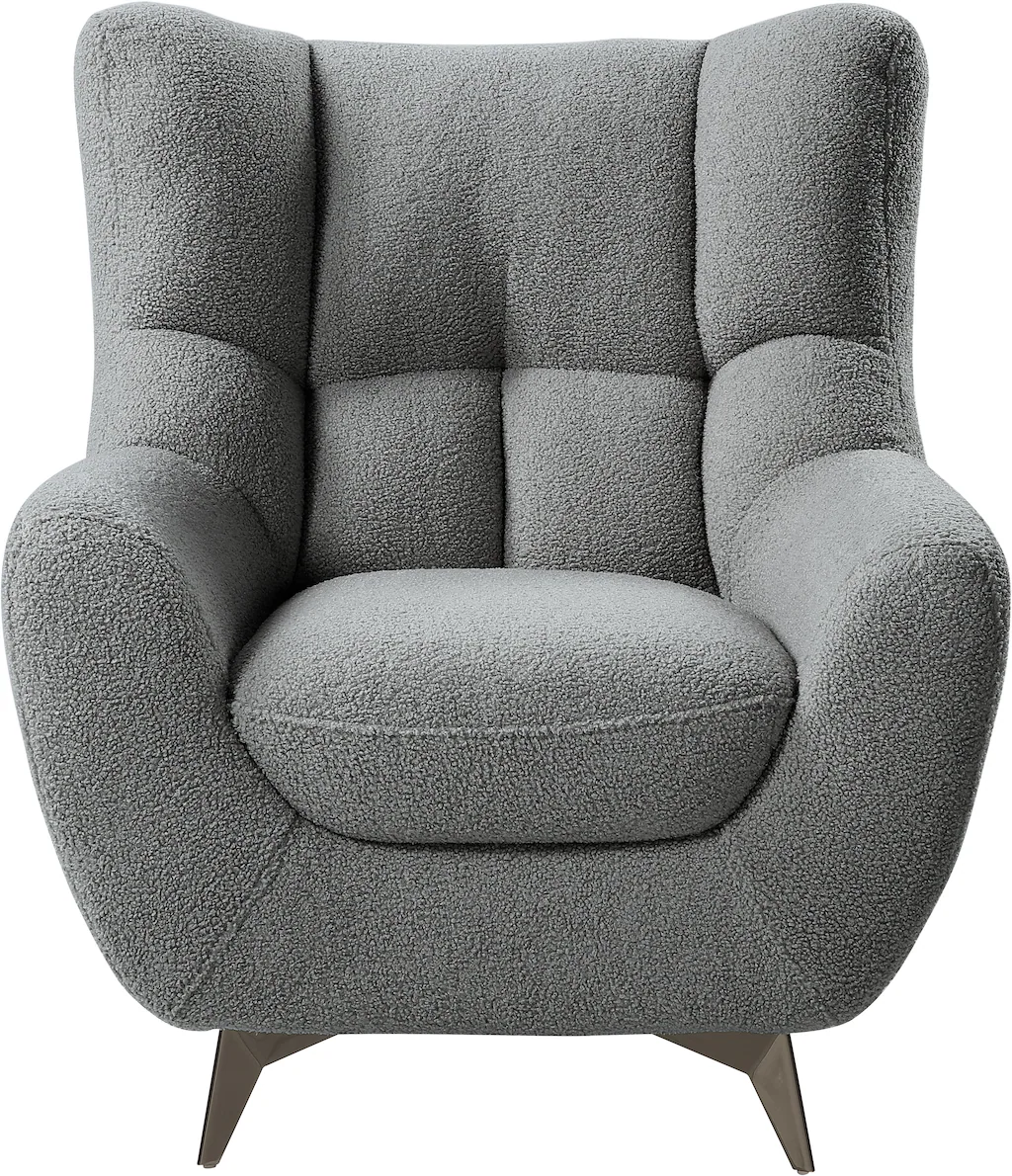 ATLANTIC home collection Sessel "Shawn", mit Federkern, trendy Bezug mit Te günstig online kaufen