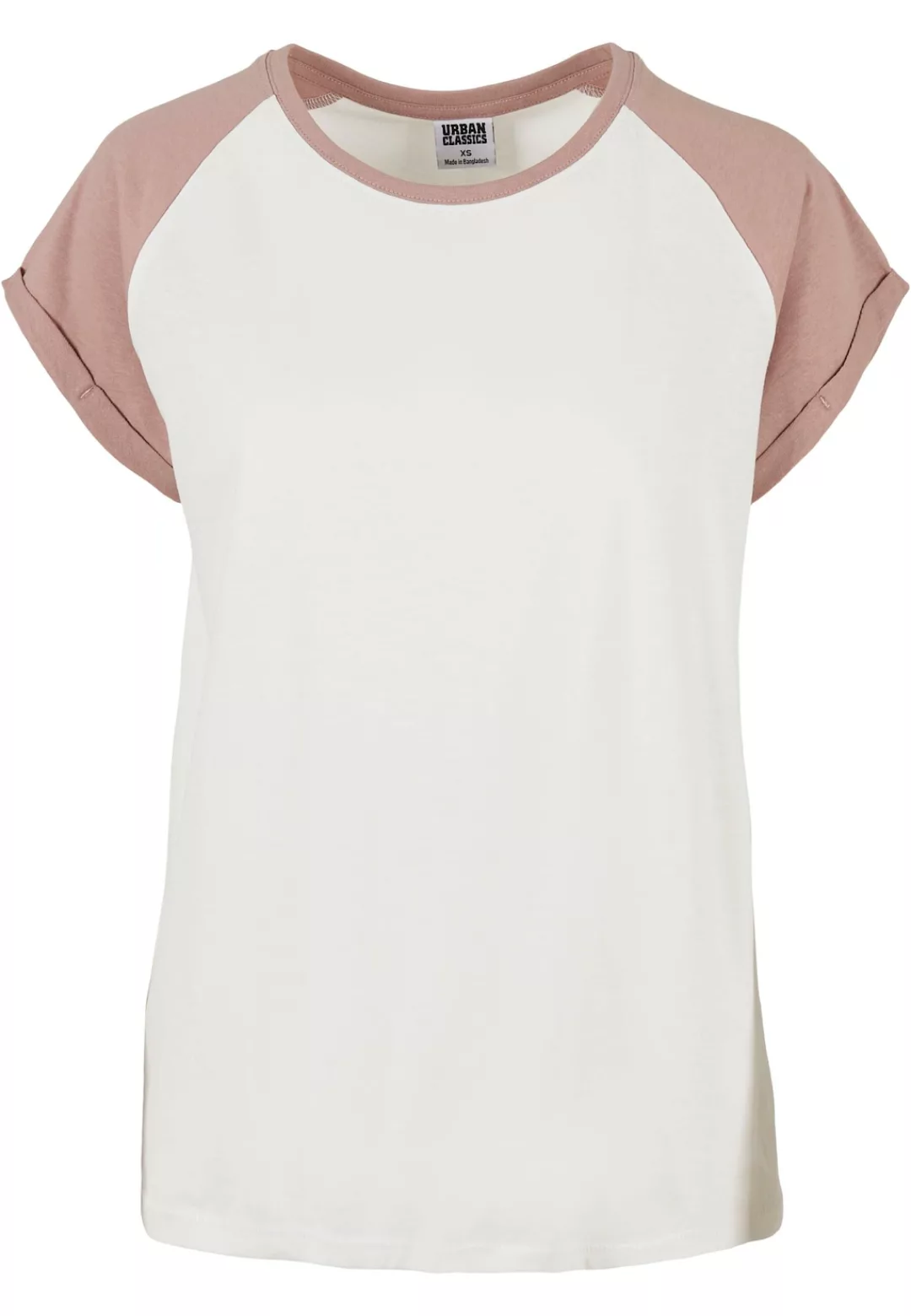 URBAN CLASSICS Kurzarmshirt "Urban Classics Damen Ladies Contrast Raglan Te günstig online kaufen