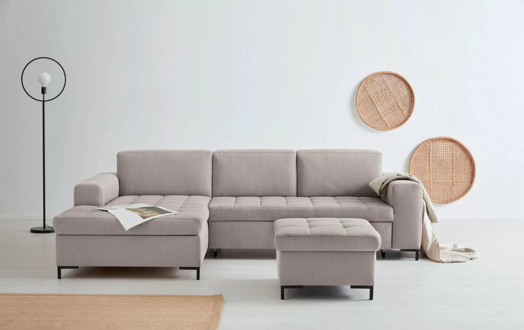 OTTO products Ecksofa "Grazzo L-Form", hochwertige Stoffe aus recyceltem Ma günstig online kaufen