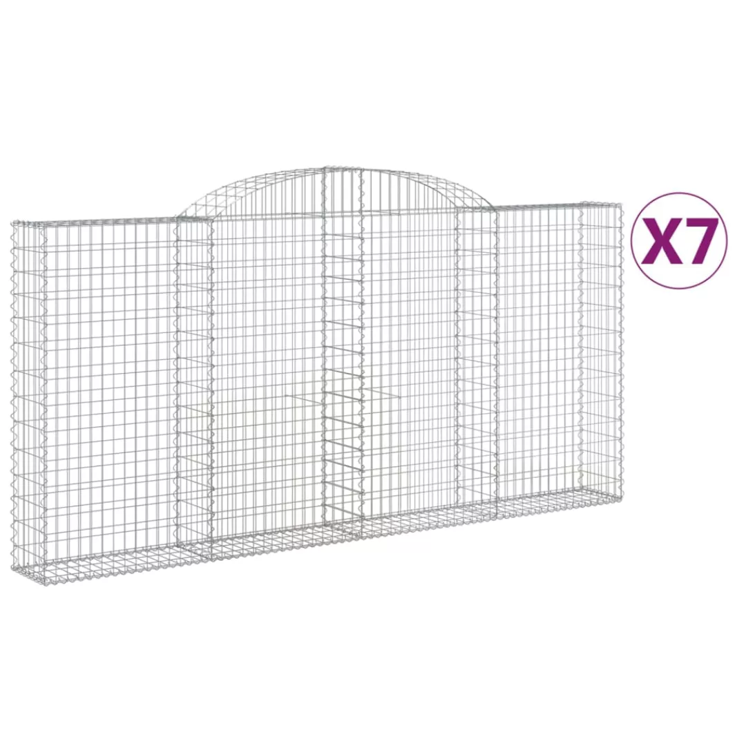 Vidaxl Gabionen Mit Hochbogen 7 Stk. 300x30x140/160cm Verzinktes Eisen günstig online kaufen