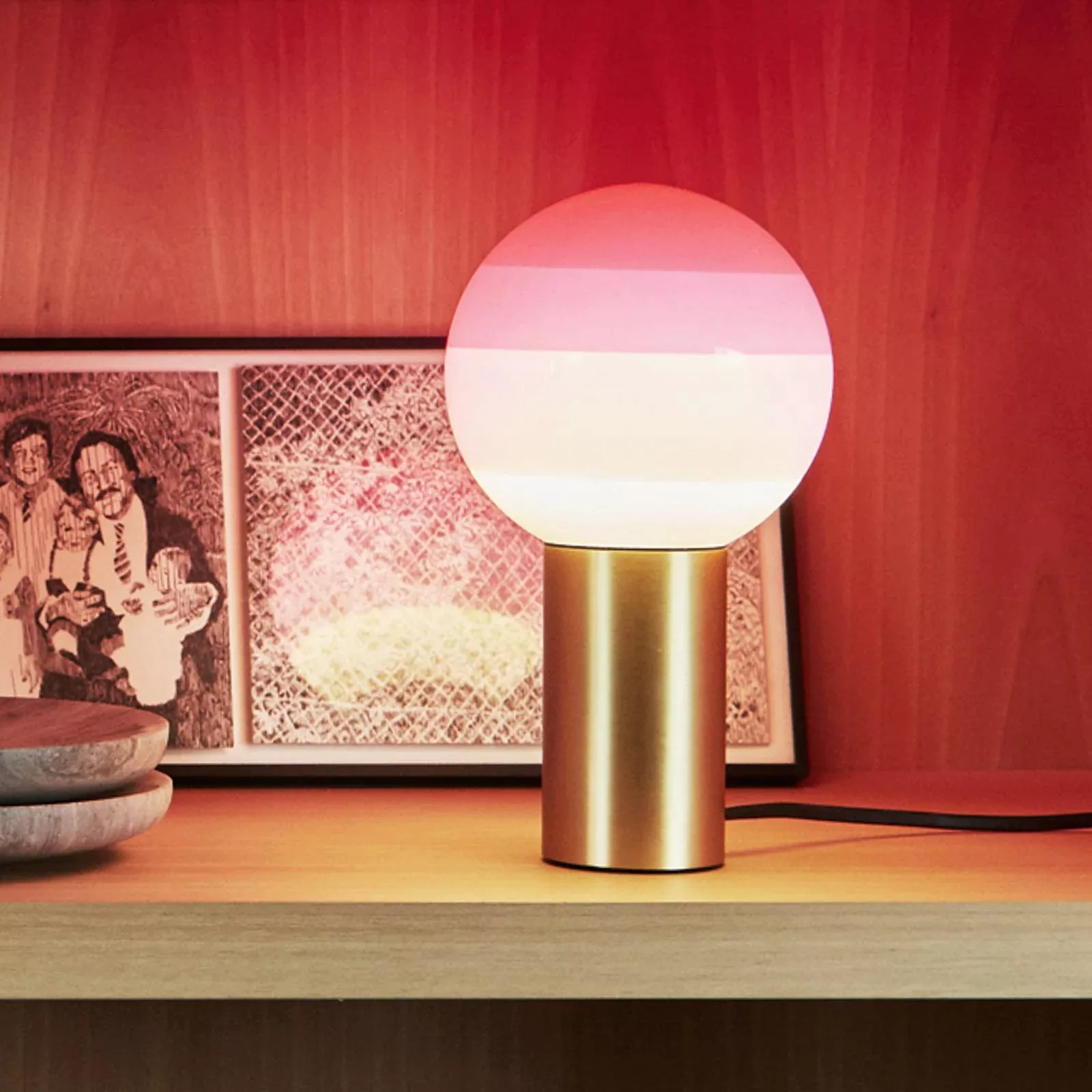 MARSET Dipping Light Tischlampe rosa/messing günstig online kaufen