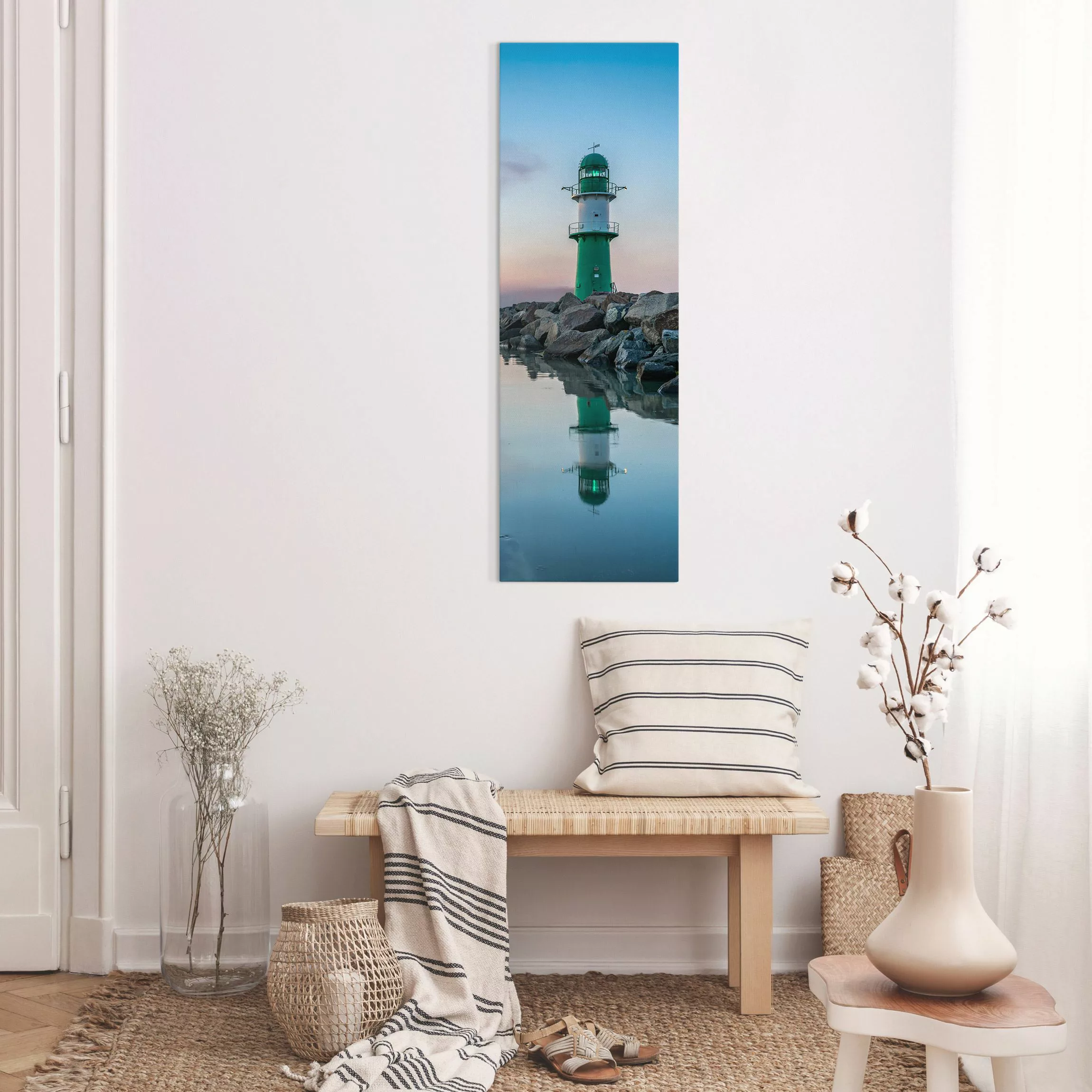 Leinwandbild Sunset at the Lighthouse günstig online kaufen