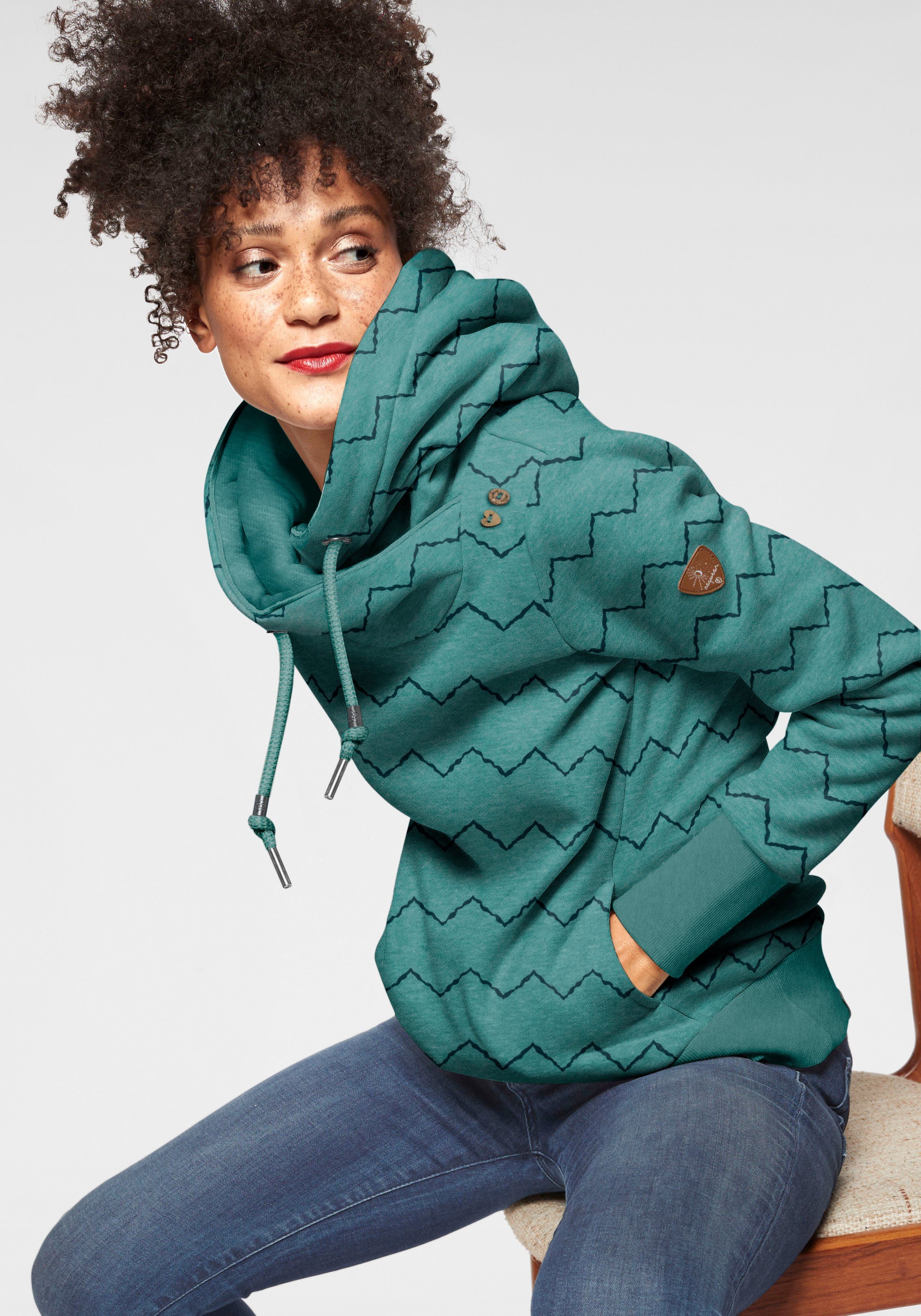 Ragwear Kapuzensweatshirt GRIPY BUTTON CHEVRON O günstig online kaufen