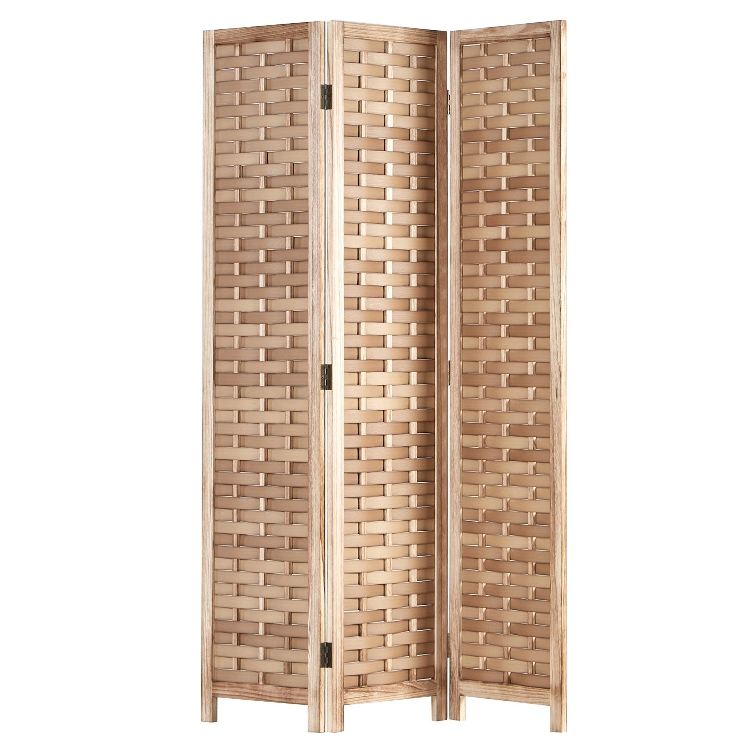 Homestyle4u 3-tlg. Paravent in Braun 120x170 cm 2020 günstig online kaufen