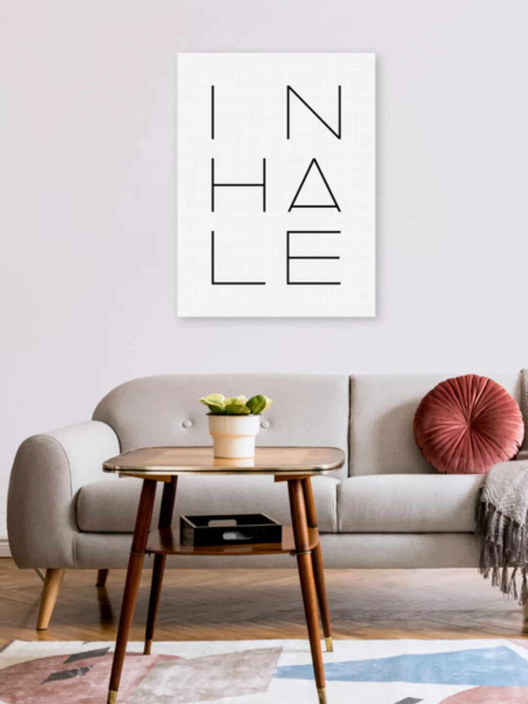 Poster / Leinwandbild - Inhale günstig online kaufen