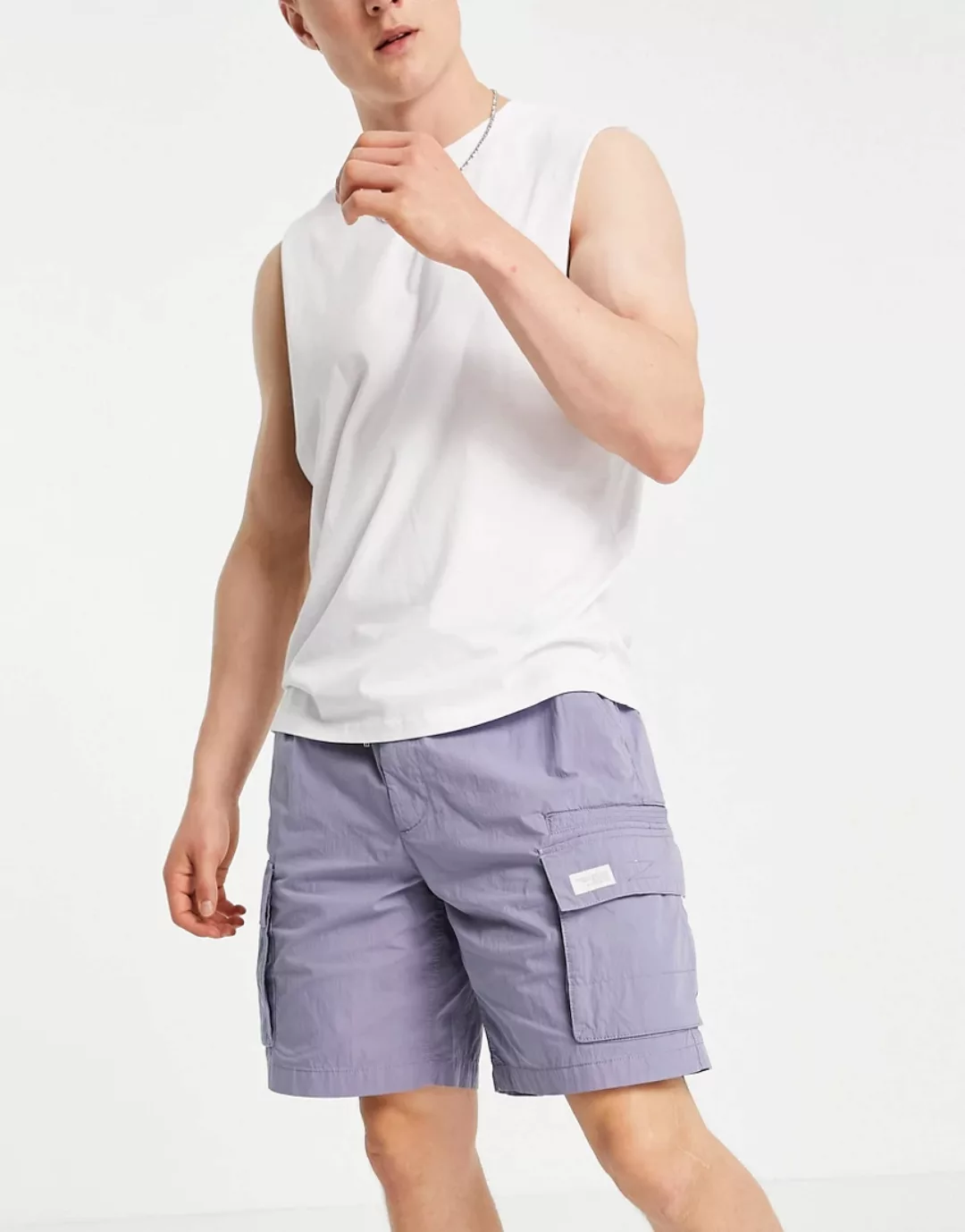 River Island – Shorts zum Überziehen in Flieder-Lila günstig online kaufen