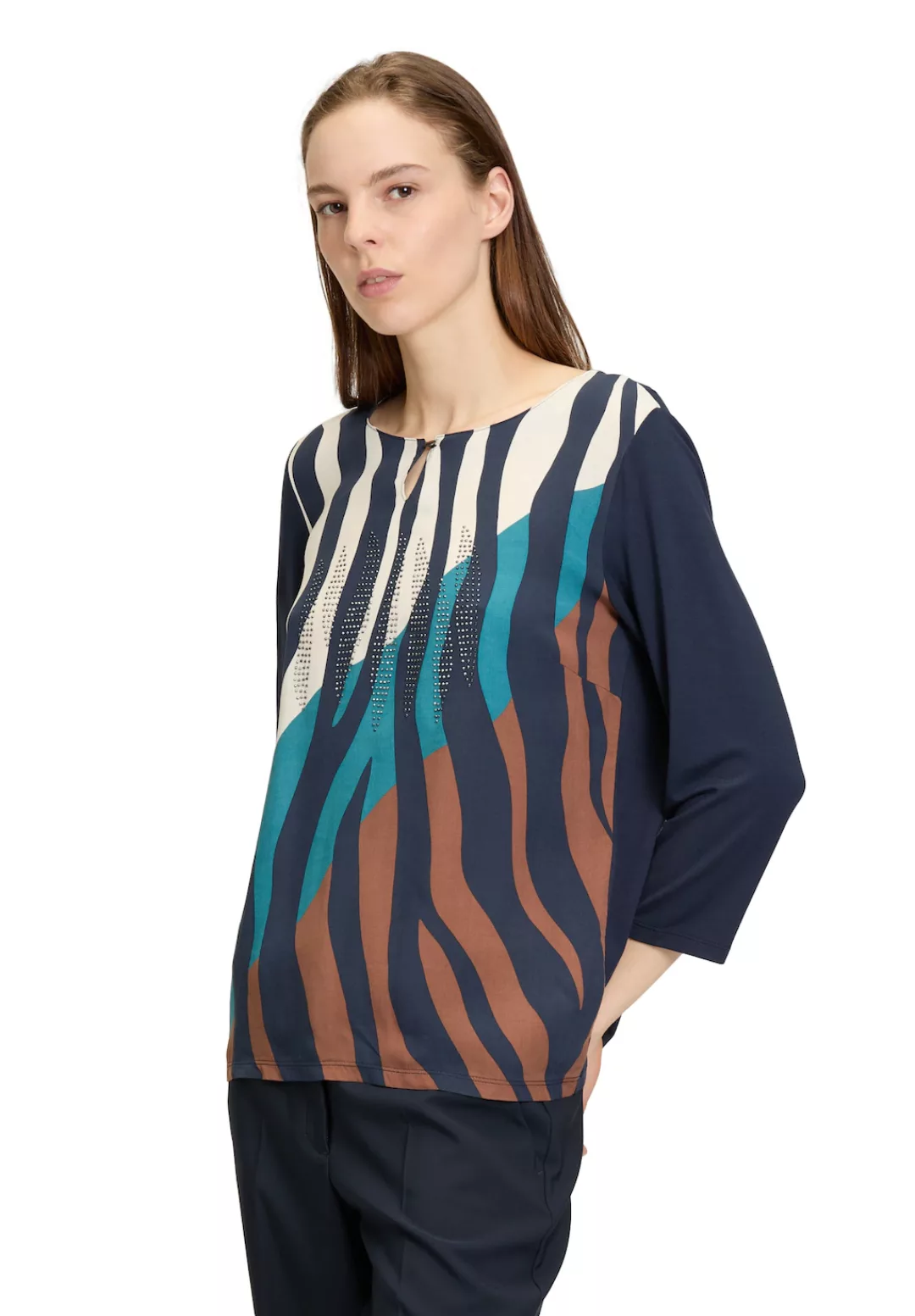 Betty Barclay 3/4-Arm-Shirt "Betty Barclay Blusenshirt mit Aufdruck", Glitz günstig online kaufen