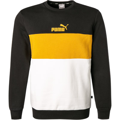 Puma Essental+colorblock Crew M Puma Black / Mineral Yellow günstig online kaufen