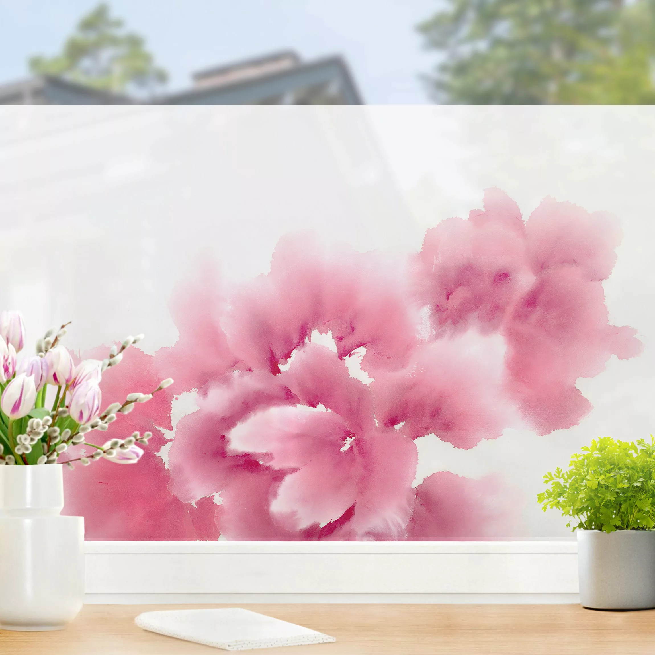 Fensterfolie Künstlerische Flora I günstig online kaufen