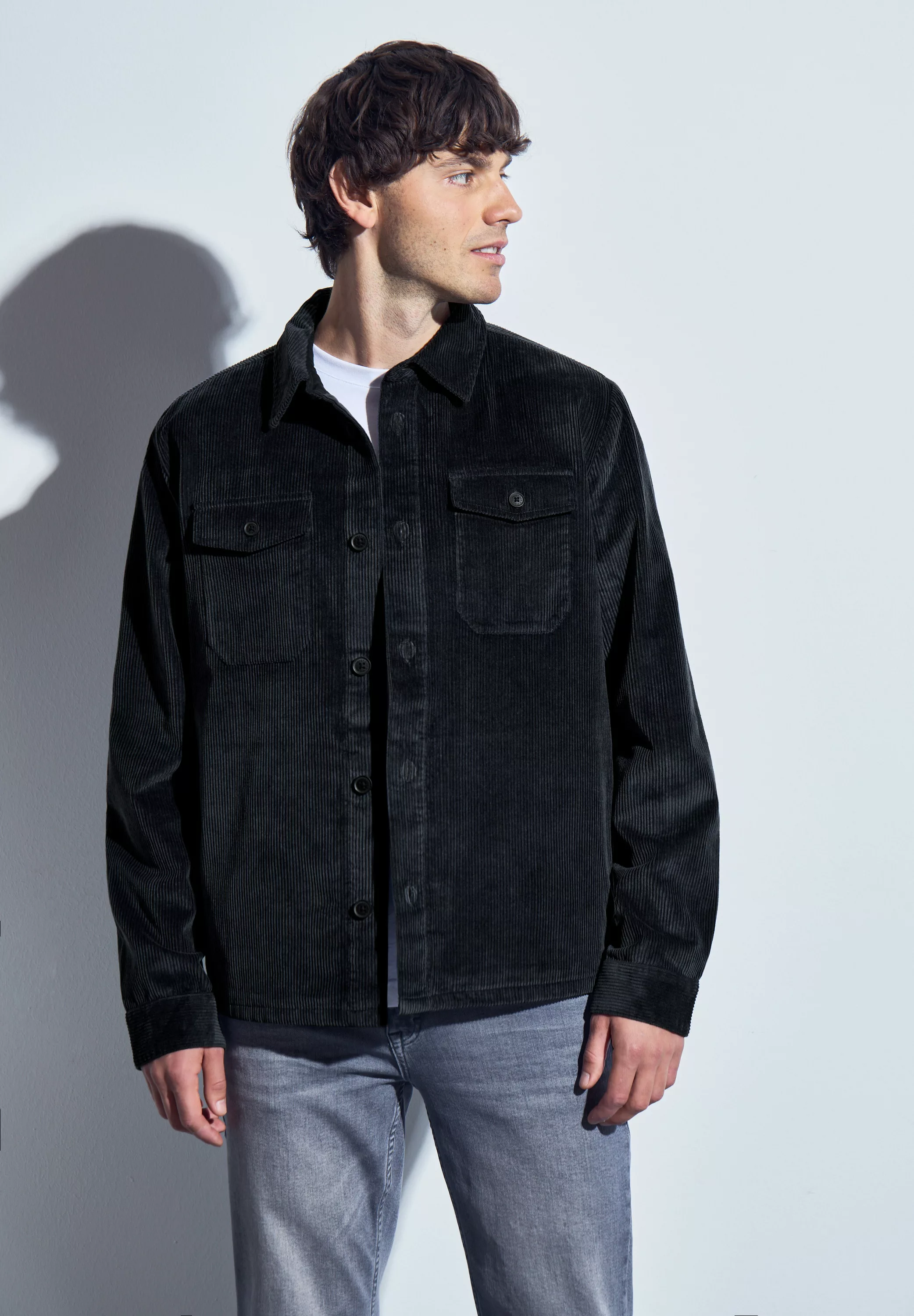 STREET ONE MEN Outdoorjacke, ohne Kapuze, aus reiner Baumwolle günstig online kaufen