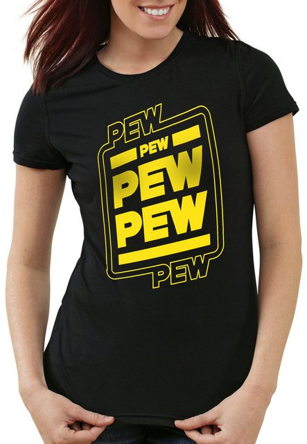 style3 T-Shirt Pew Pew Pew Pew star krieg wars imperium der sterne vader günstig online kaufen