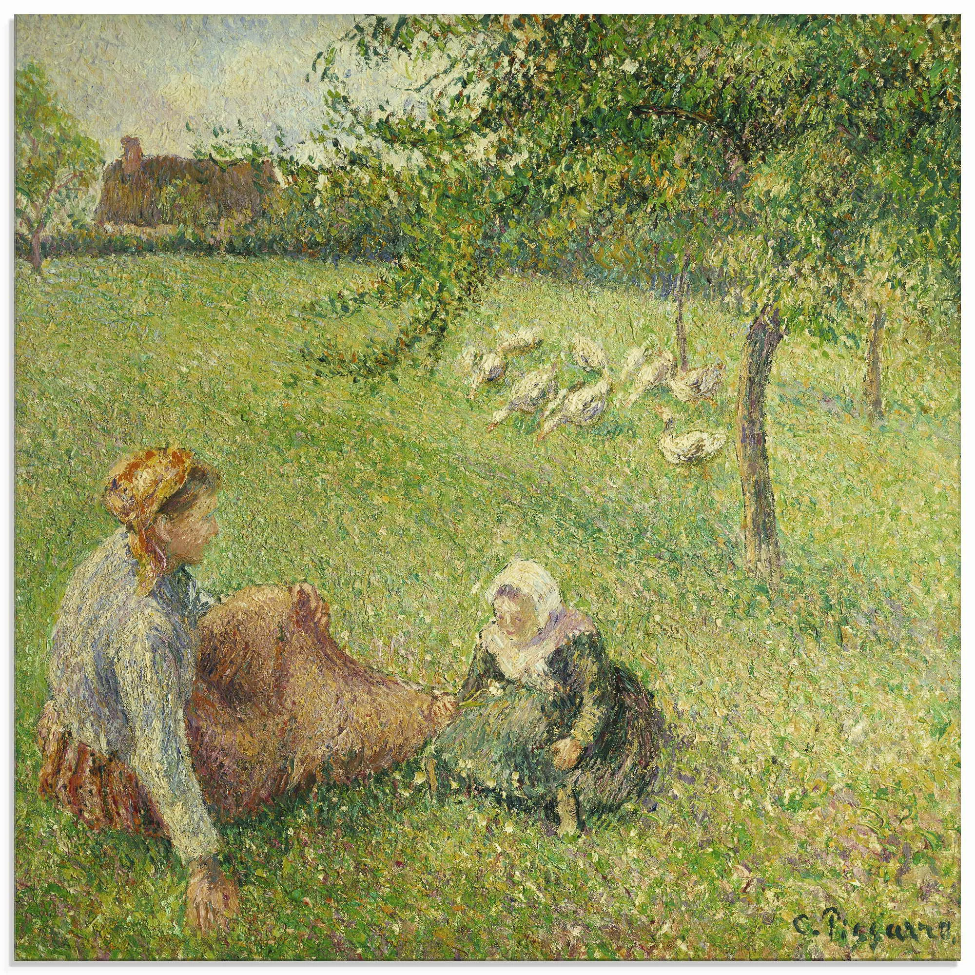Artland Glasbild "Die Gänsehirtin. 1893", Gruppen & Familien, (1 St.), in v günstig online kaufen