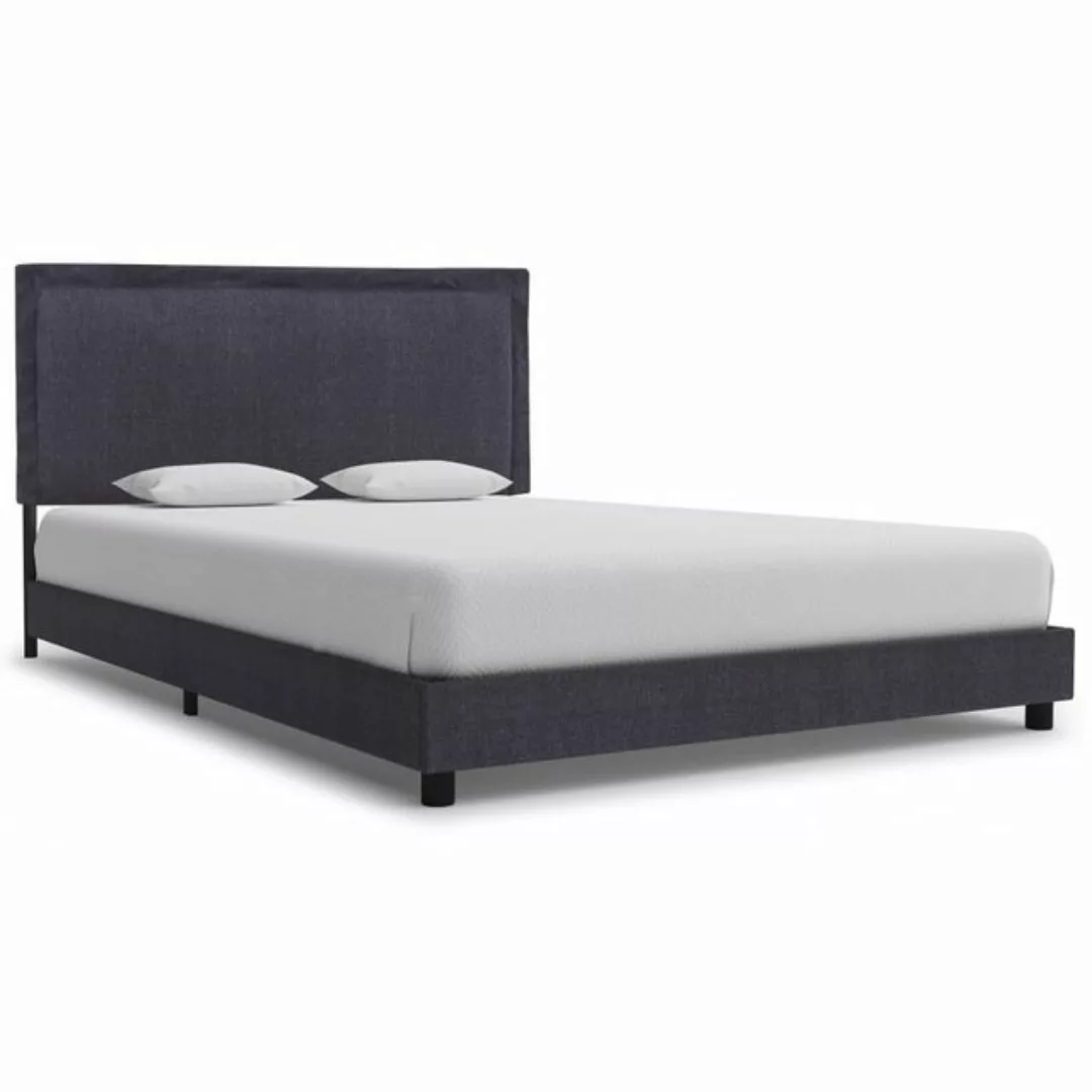 furnicato Bett Bettgestell Dunkelgrau Stoff 140×200 cm günstig online kaufen