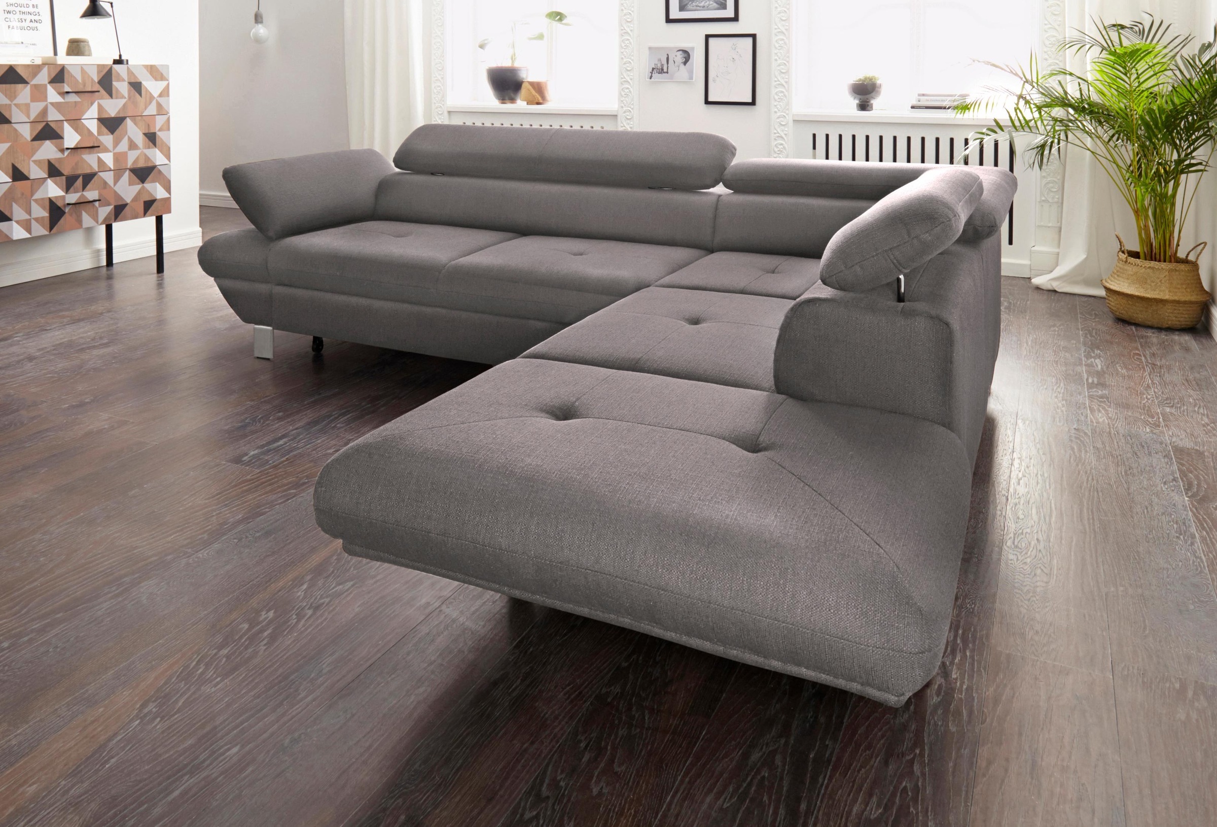 exxpo - sofa fashion Ecksofa »Vinci, aktuelles Design mit tollem Sitzkomfor günstig online kaufen