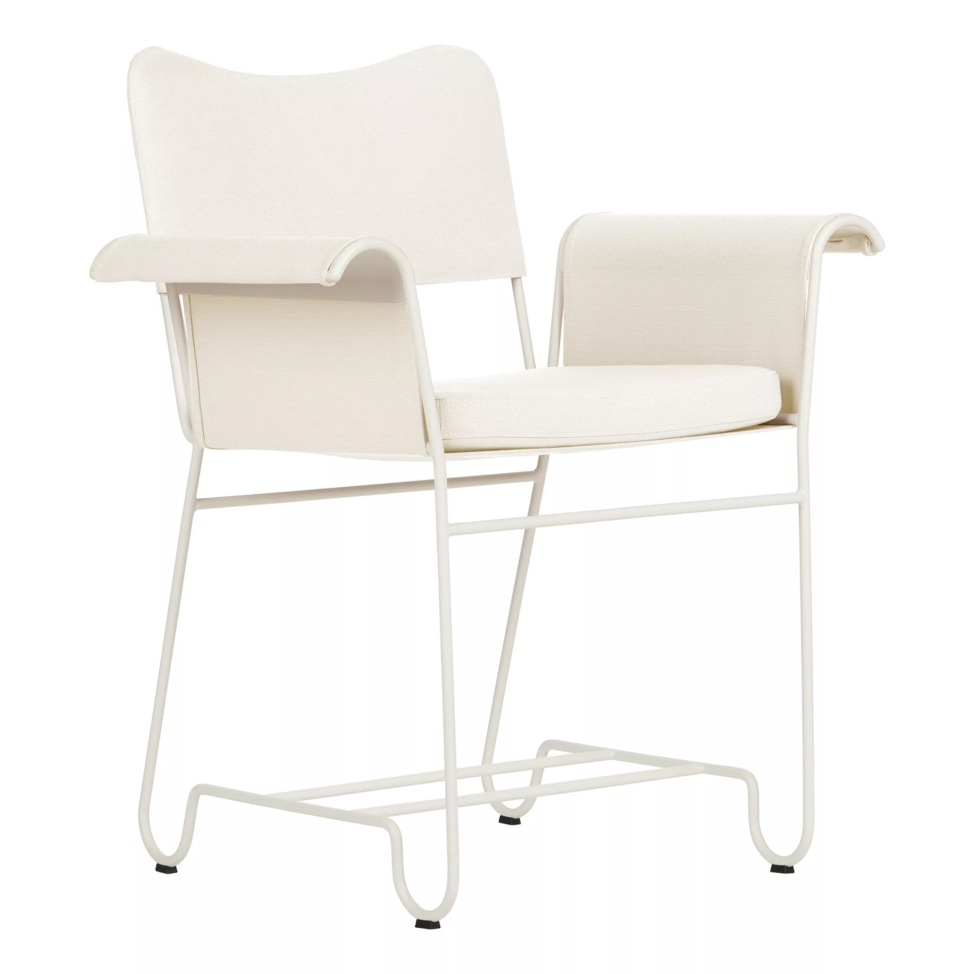 Gubi - Tropique Dining Chair Gestell weiß - weiß/Stoff Udine Limonta 06 Whi günstig online kaufen
