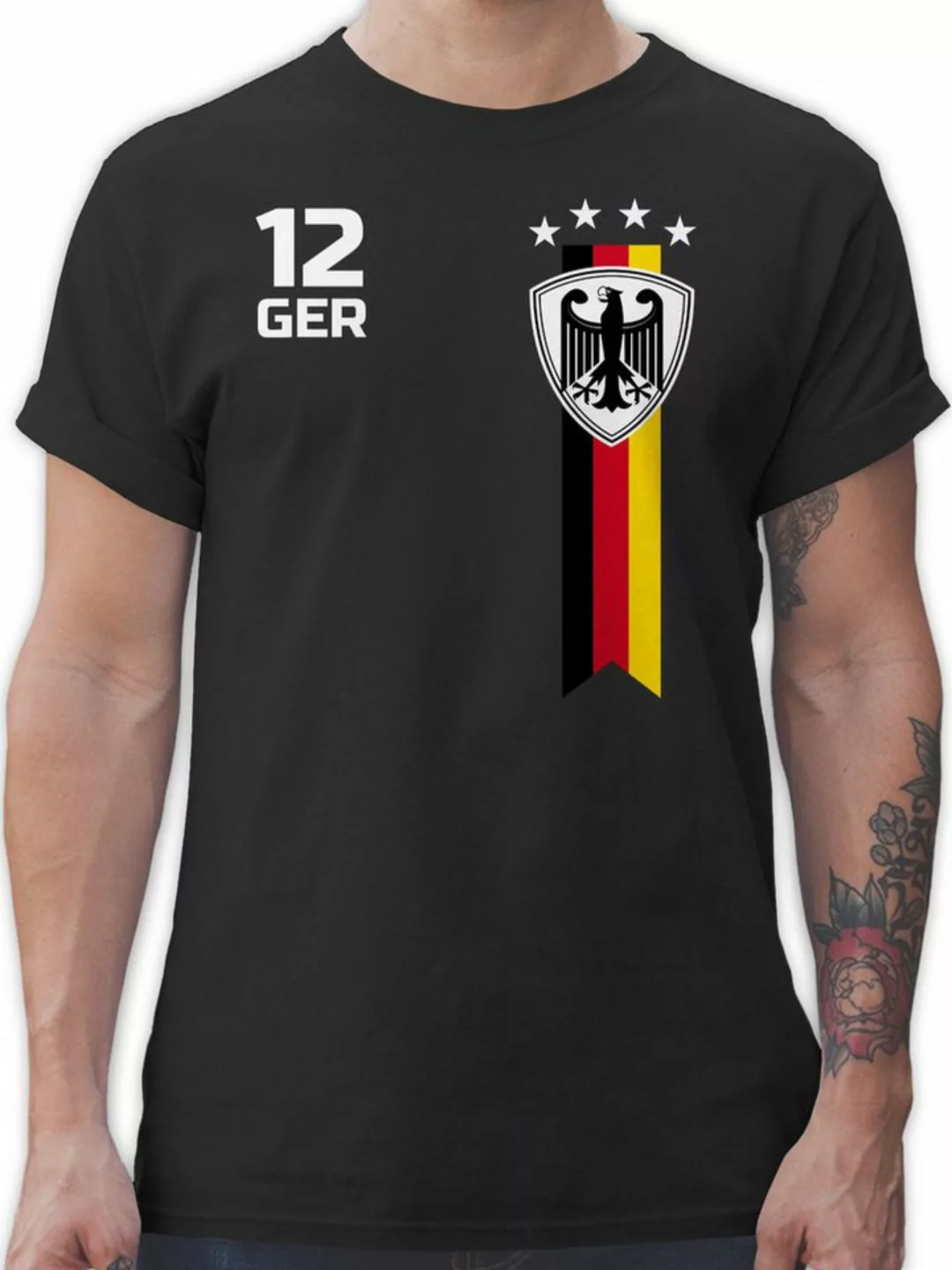 Shirtracer T-Shirt WM Fan Deutschland 2024 Fussball EM Fanartikel günstig online kaufen