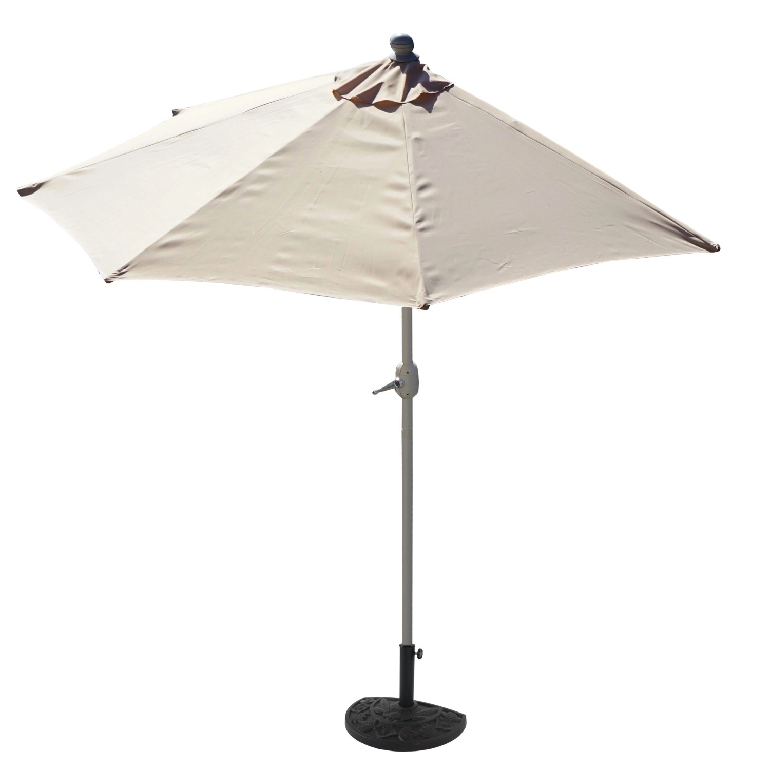 MCW Sonnenschirm Lorca Halbrund 3m UV 50+ 300cm Creme mit Ständer günstig online kaufen