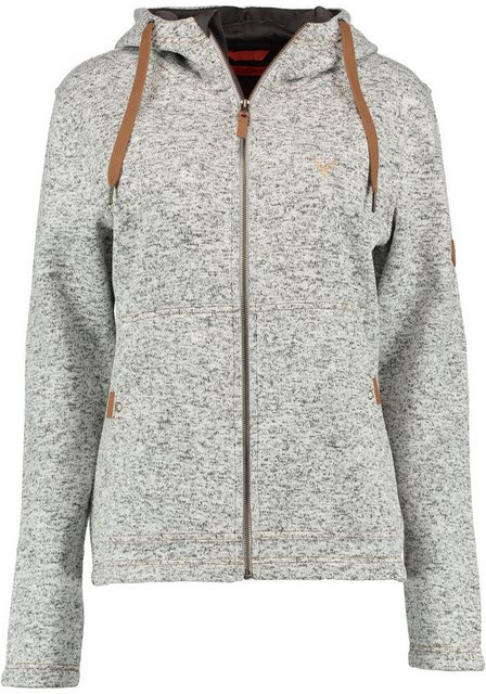 Tom Collins Strickfleecejacke Adisur Damen Kapuzenjacke mit Hirsch-Stickere günstig online kaufen