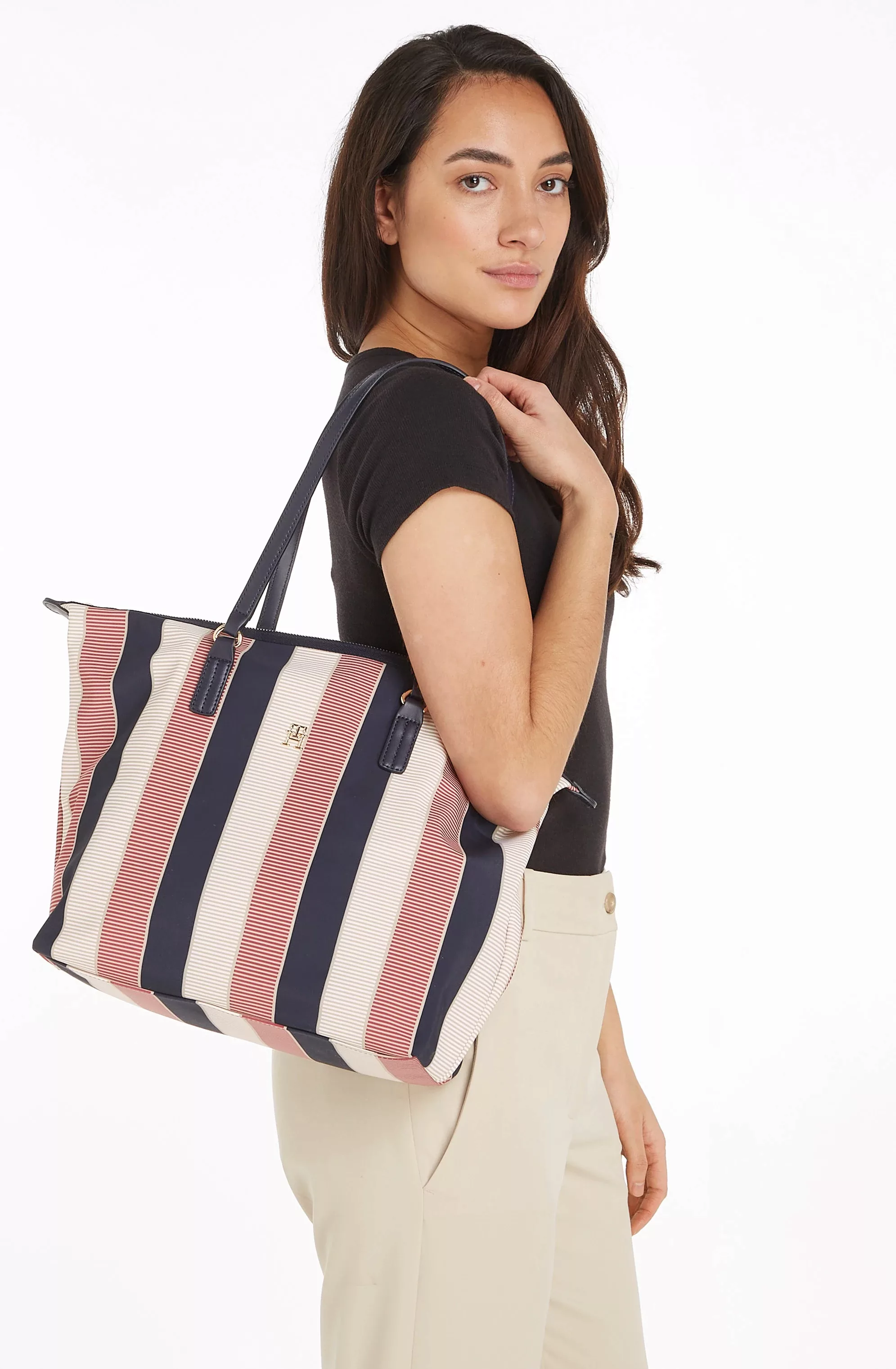 Tommy Hilfiger Shopper "POPPY TOTE STRIPE Tote", Umhängetasche, Henkeltasch günstig online kaufen