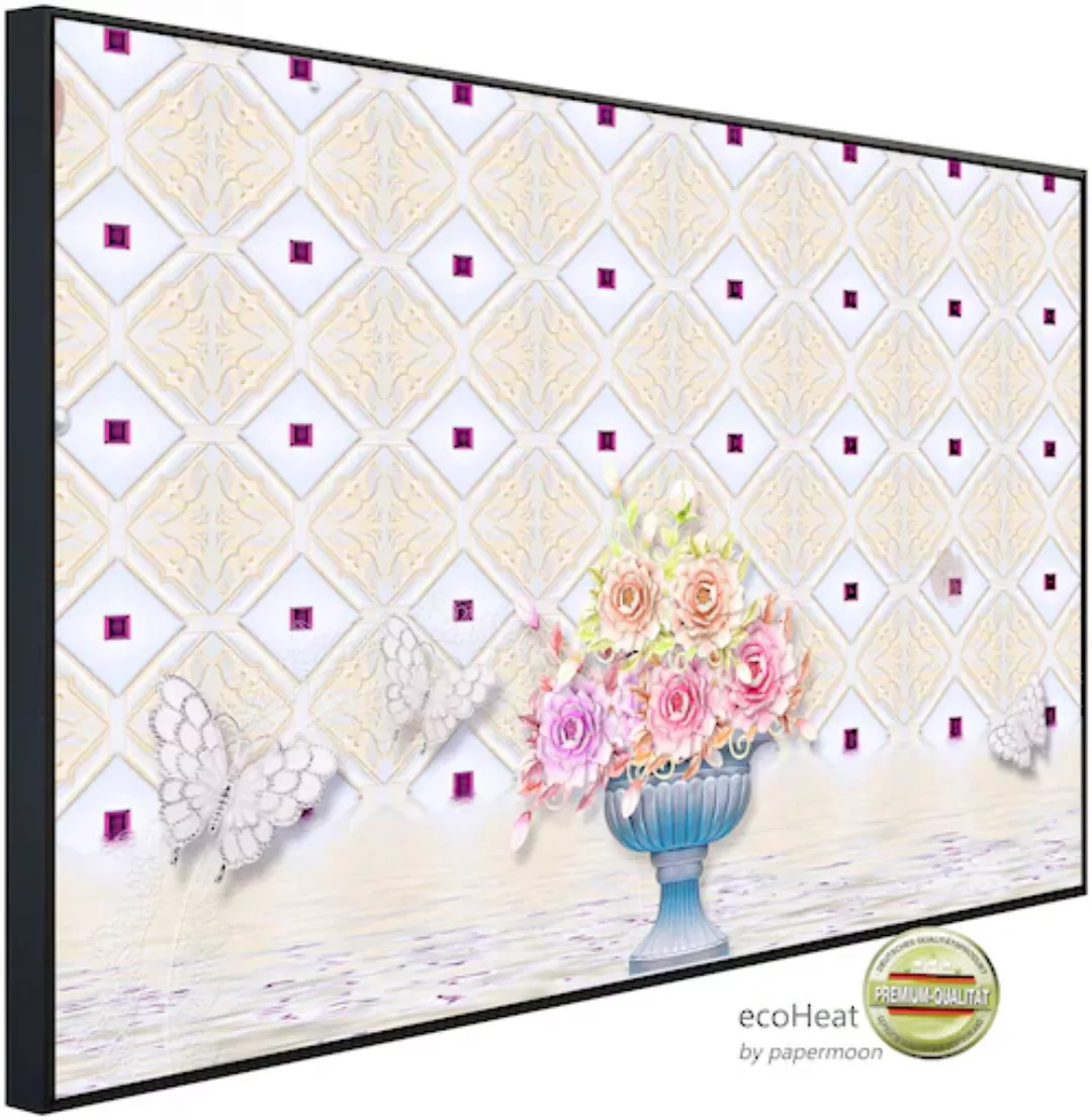 Papermoon Infrarotheizung »Abstrakt mit Blumen«, sehr angenehme Strahlungsw günstig online kaufen