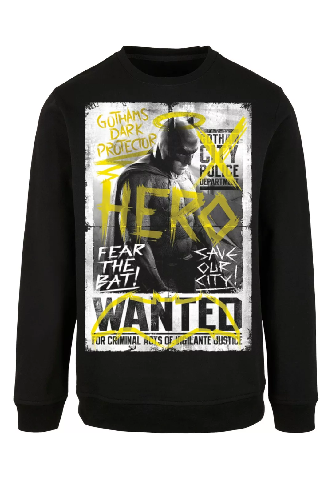 F4NT4STIC Kapuzenpullover "Batman v Superman Wanted Poster", Print günstig online kaufen