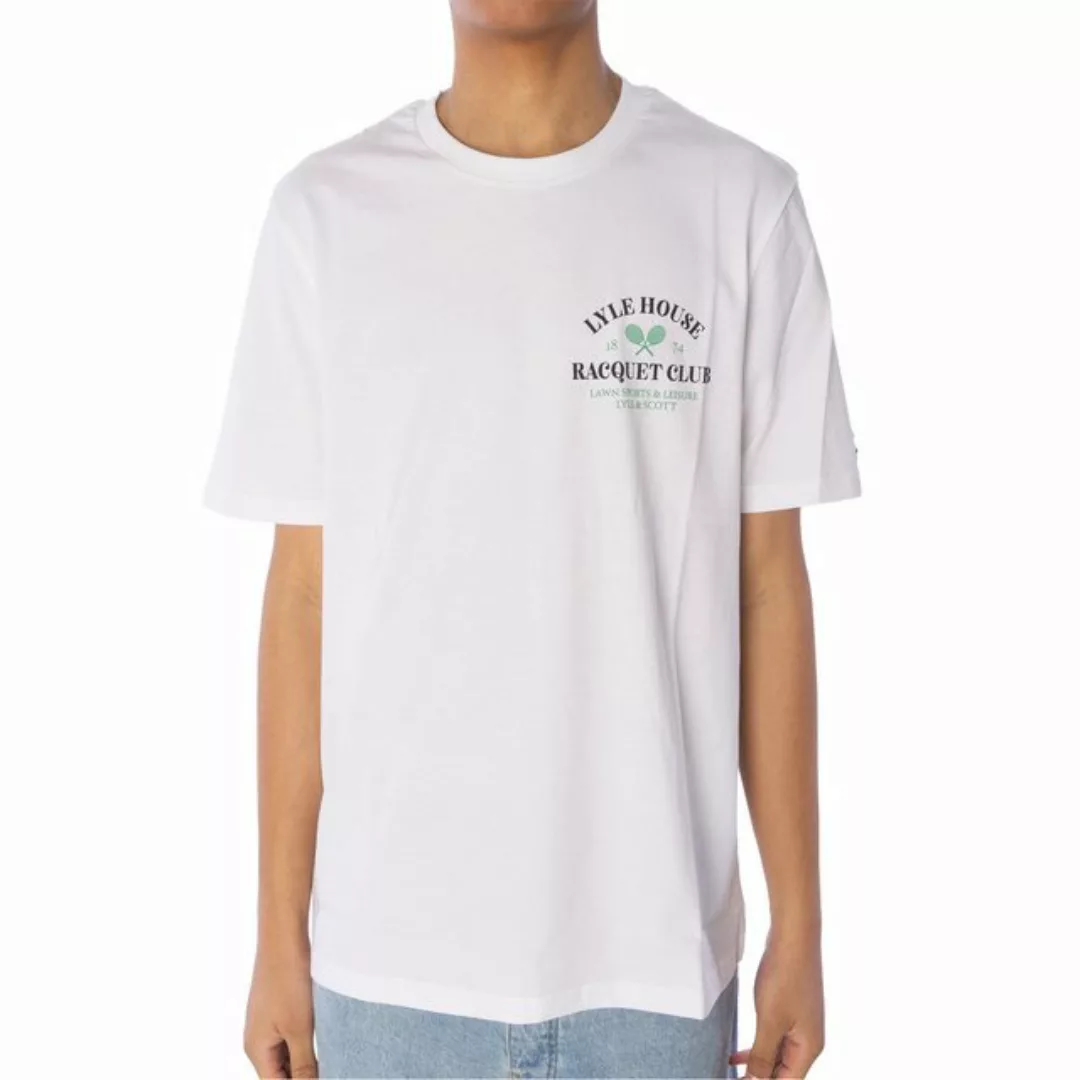 Lyle & Scott T-Shirt T-Shirt Lyle & Scott Racquet Club Graphi, G M, F white günstig online kaufen