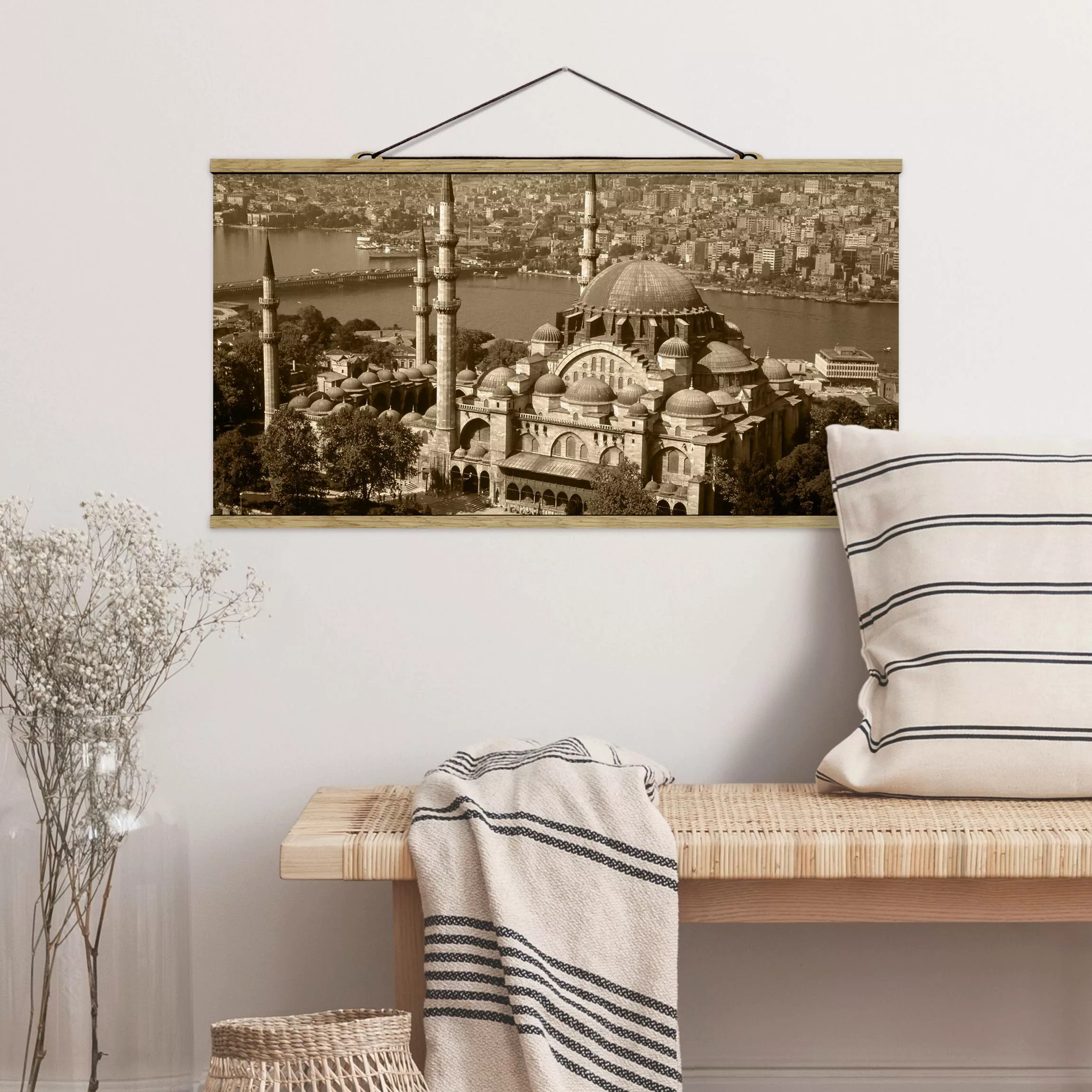 Stoffbild Architektur mit Posterleisten - Querformat Old Mosque günstig online kaufen