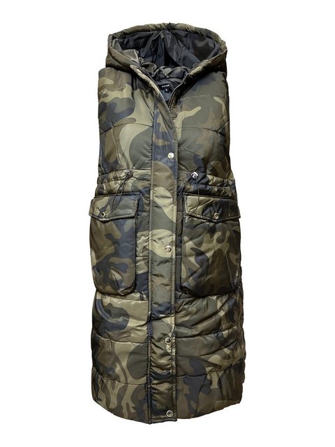 Worldclassca Steppweste Worldclassca STEPPWESTE LANG CAMOUFLAGE KAPUZE ÄRME günstig online kaufen