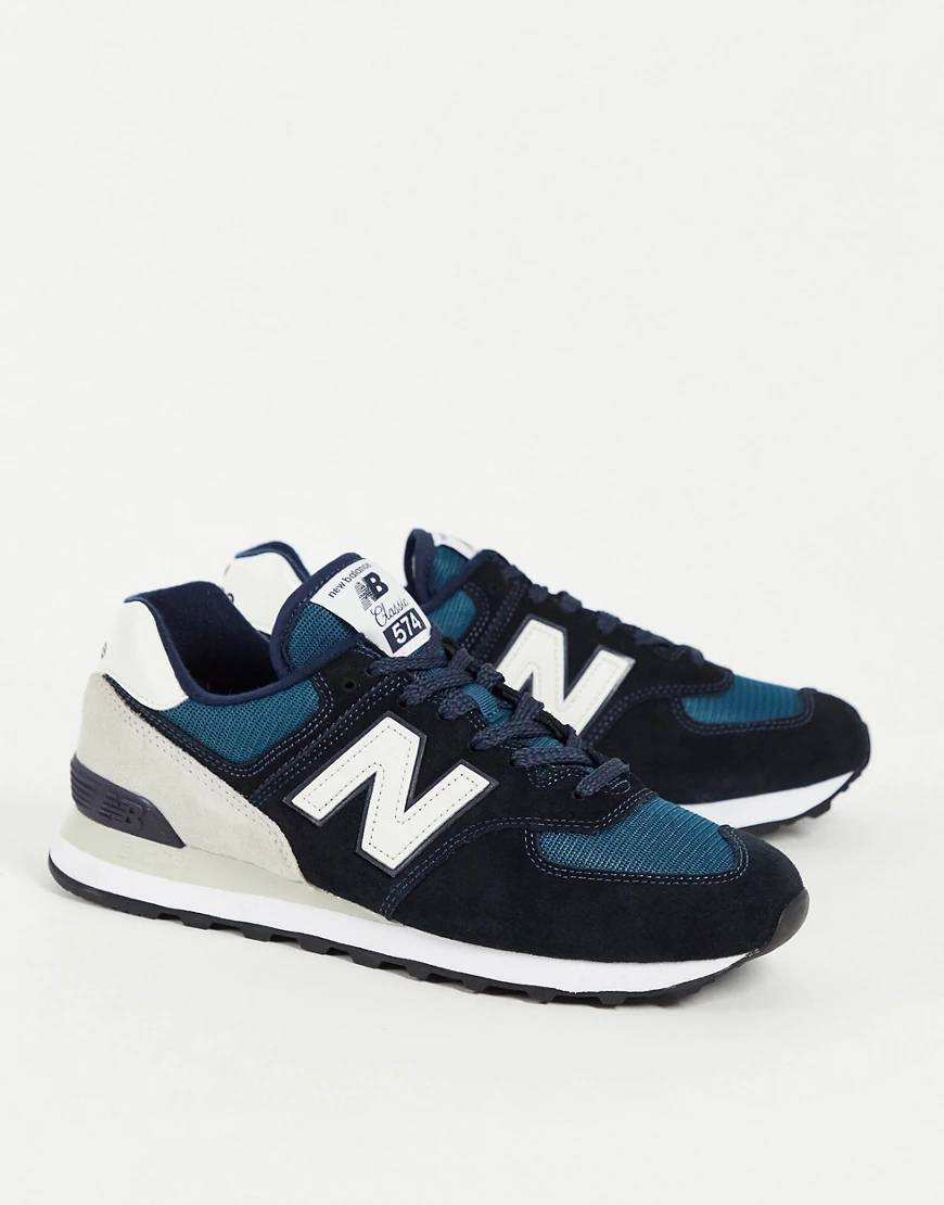 New Balance – 574 – Sneaker in Schwarz und Blau günstig online kaufen