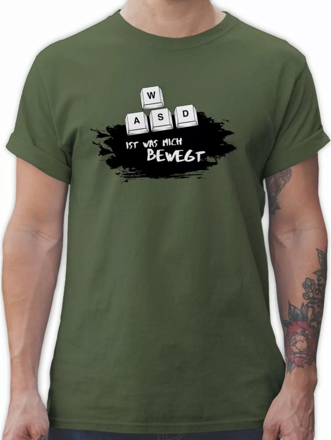 Shirtracer T-Shirt WASD ist was mich bewegt Nerd Geschenke günstig online kaufen