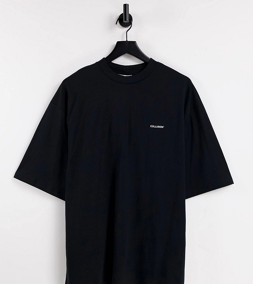 COLLUSION – Oversize-T-Shirt mit Logo in Schwarz günstig online kaufen
