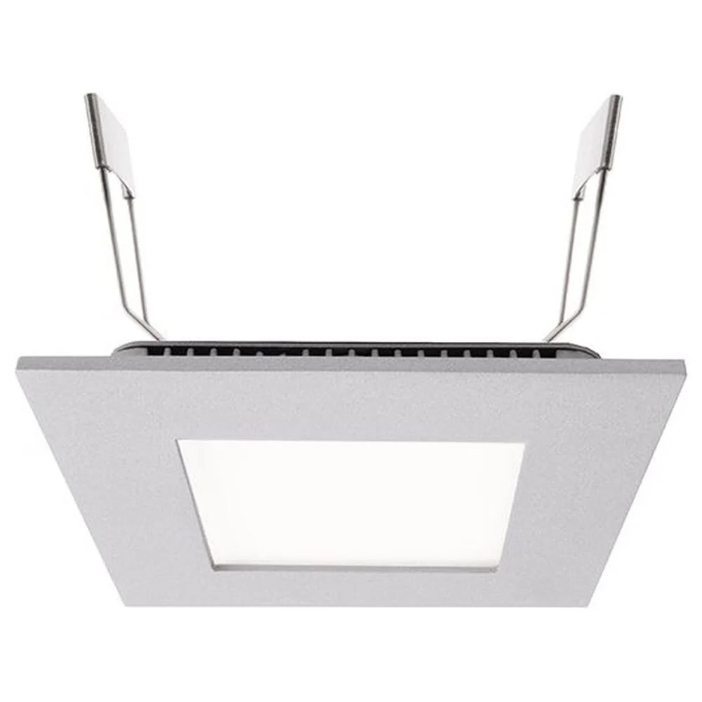 Schlichte LED Deckeneinbauleuchte 110x110mm silber 4000K neutralweiß günstig online kaufen