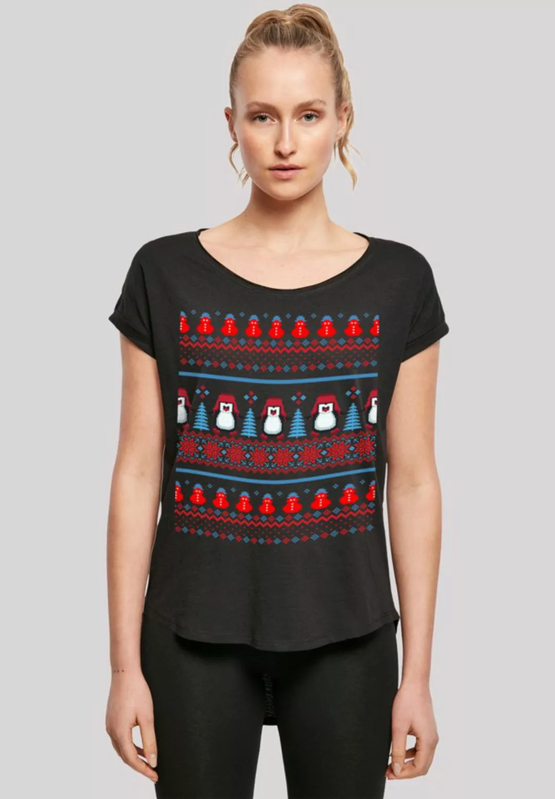 F4NT4STIC T-Shirt "Christmas Pinguin Muster", Print günstig online kaufen