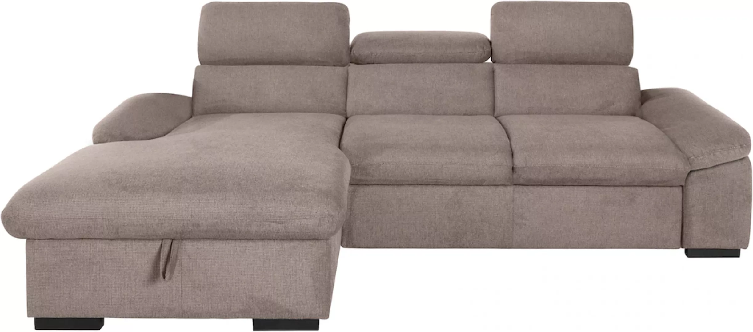 COTTA Ecksofa »Lola L-Form«, (Set, mit Hocker), mit Hocker & Kopfteilfunkti günstig online kaufen