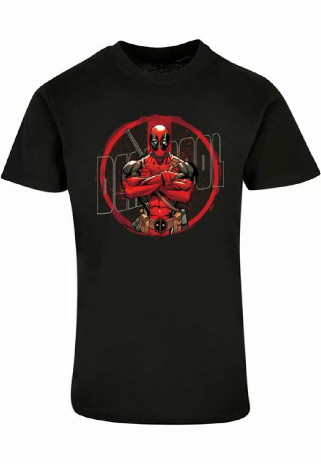 ABSOLUTE CULT T-Shirt ABSOLUTE CULT Herren Deadpool - Splatter Posed Logo T günstig online kaufen