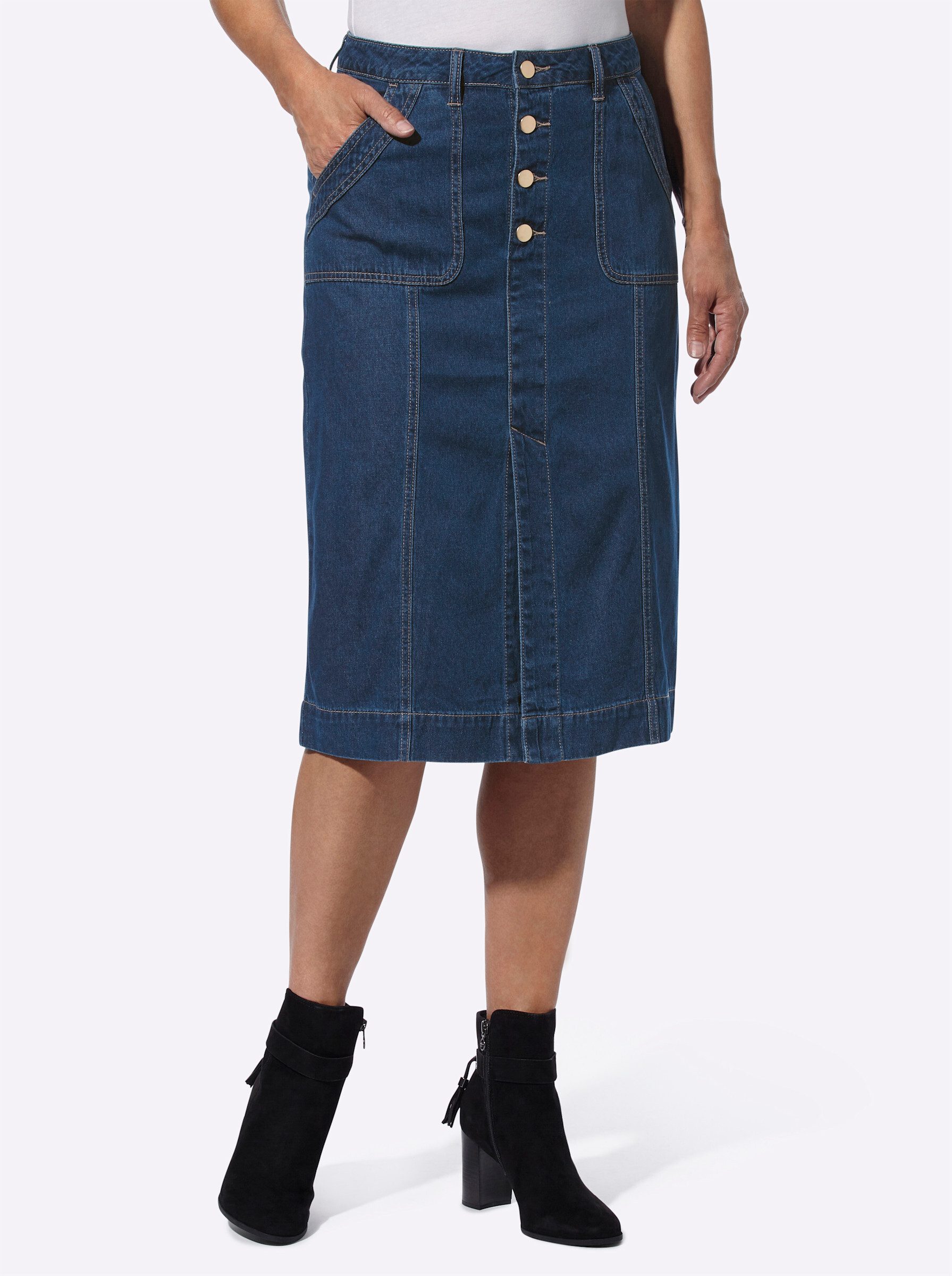 Witt A-Linien-Rock Jeans-Rock günstig online kaufen