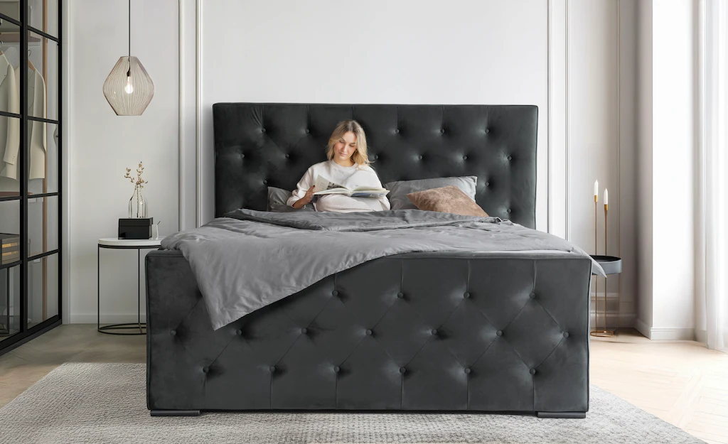 COLLECTION AB Boxspringbett "Florence inkl. Kingsize (28 cm) Matratze (H3) günstig online kaufen
