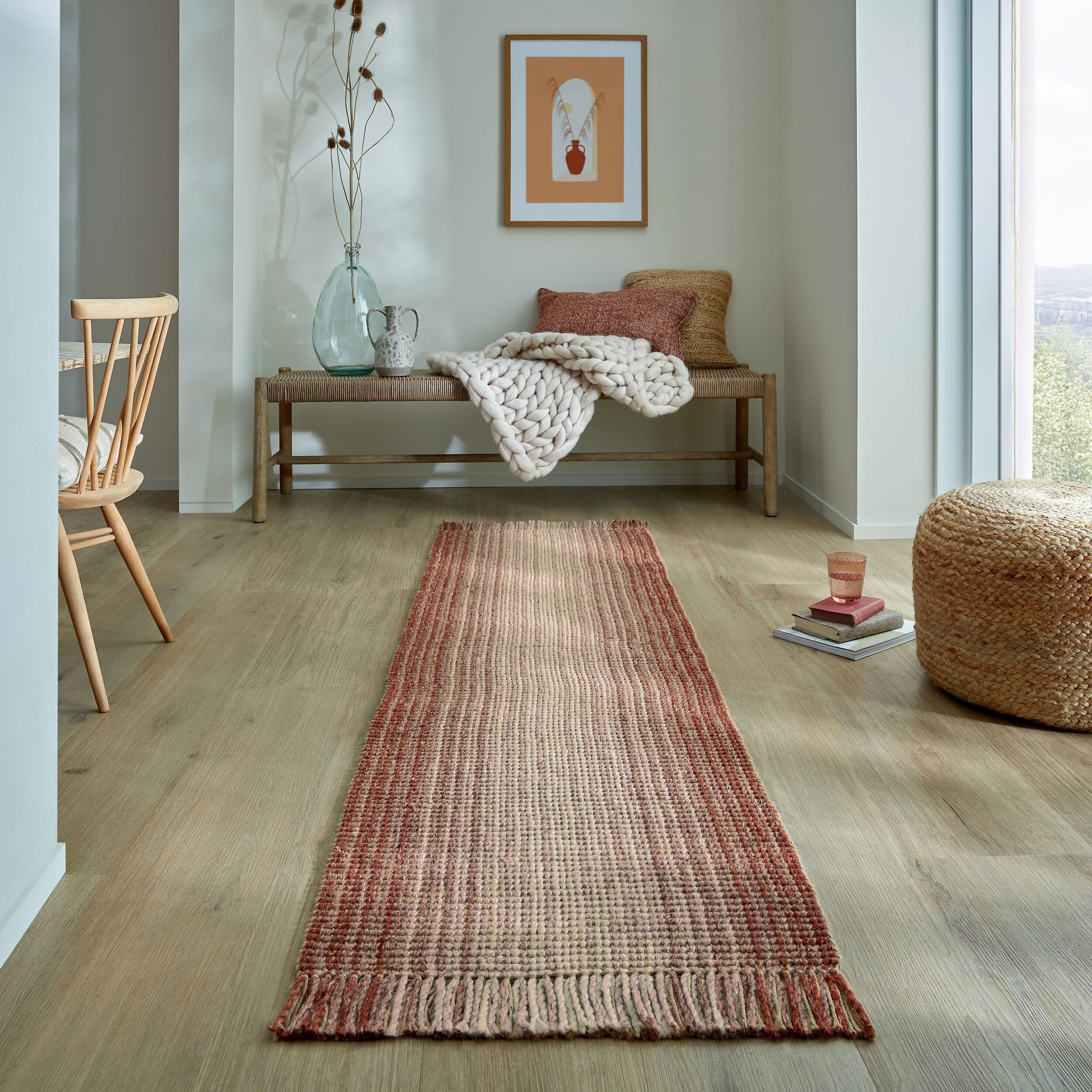FLAIR RUGS Läufer Jute Ombre, rechteckig, günstig online kaufen