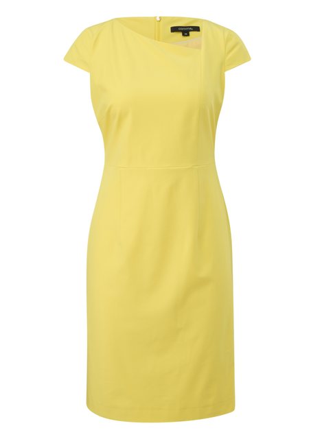 Comma Minikleid Kleid mit asymmetrischem Ausschnitt Teilungsnaht günstig online kaufen