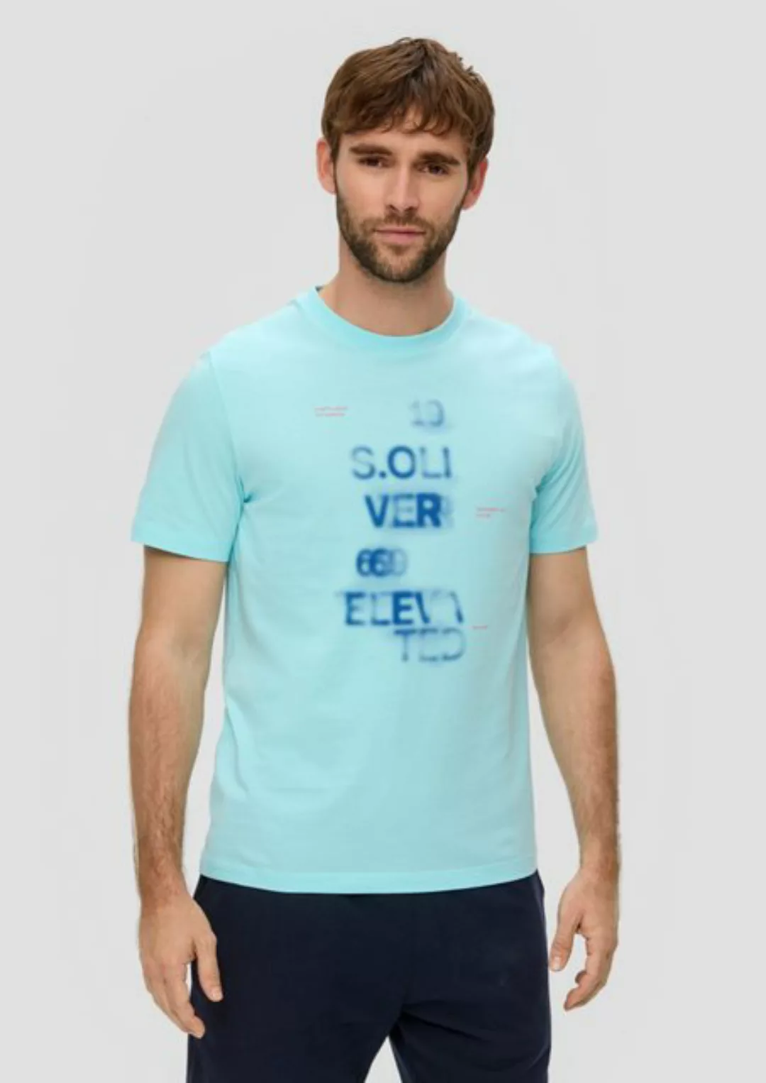 s.Oliver Kurzarmshirt T-Shirt mit Artwork Artwork günstig online kaufen