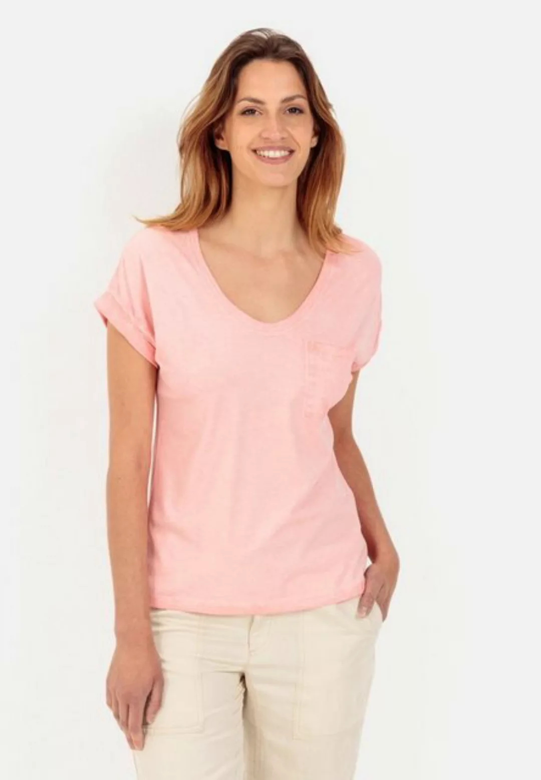 camel active T-Shirt aus einem Baumwoll-Modal-Mix günstig online kaufen