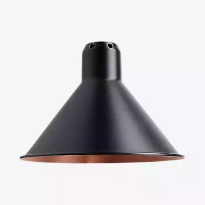 DCW Lampe Gras Lampenschirm L konisch, schwarz/Kupfer - B-Ware - leichte Ge günstig online kaufen