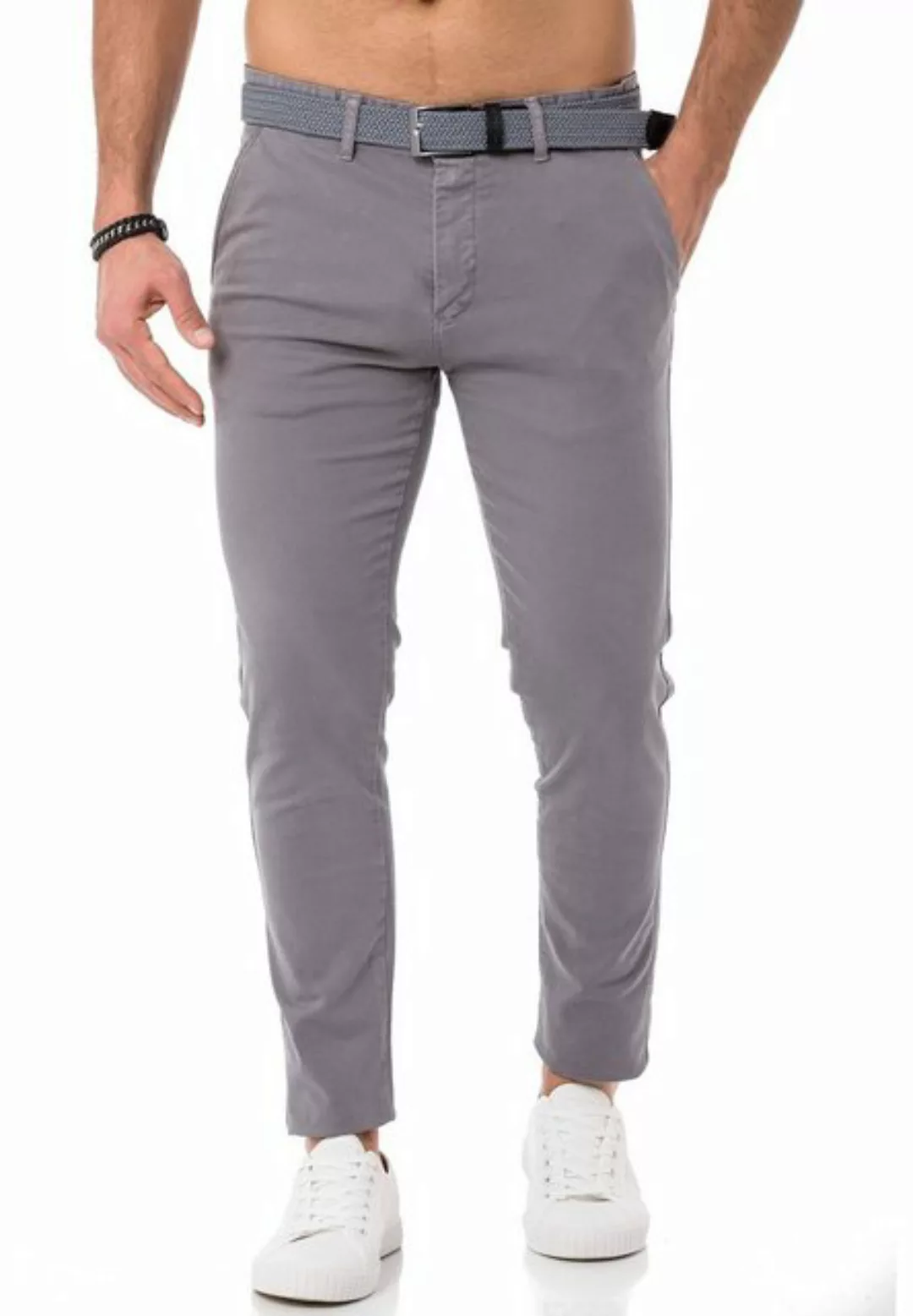 RedBridge Chinohose Chino Hose Pants mit Gürtel Navy Blau W30 L34 günstig online kaufen