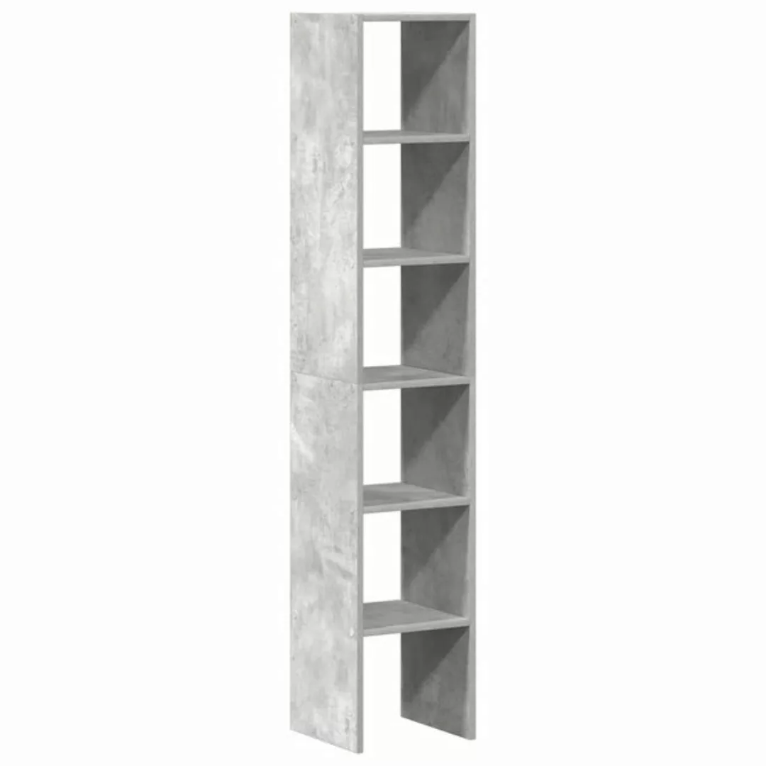 vidaXL Aktenschrank Bücherregale 2Stk Stapelbar Betongrau 30x30x80cm Holzwe günstig online kaufen