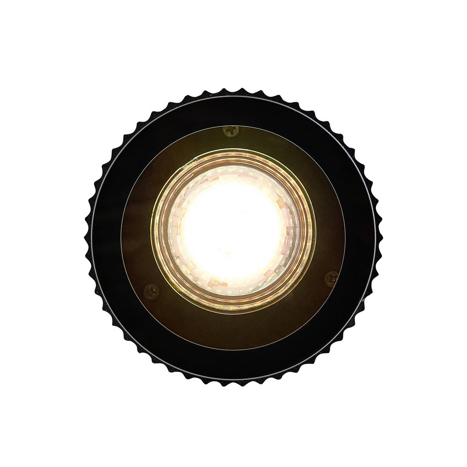 Deckenleuchte Kyklop Ripple, schwarz, Aluminium, GU10 günstig online kaufen