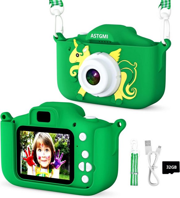 ASTGMI Sichere Materialien Kinderkamera (12 MP, 5x opt. Zoom, inkl. 5 Puzzl günstig online kaufen