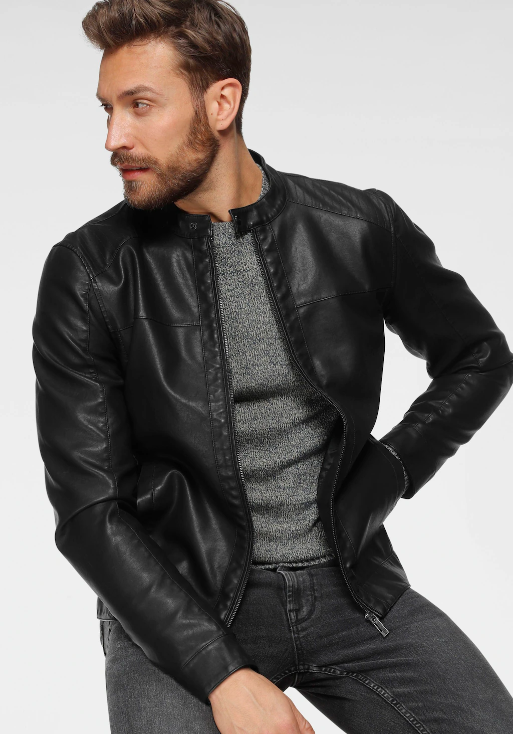 ONLY & SONS Bikerjacke "MIKE PU RACER JACKET", ohne Kapuze günstig online kaufen