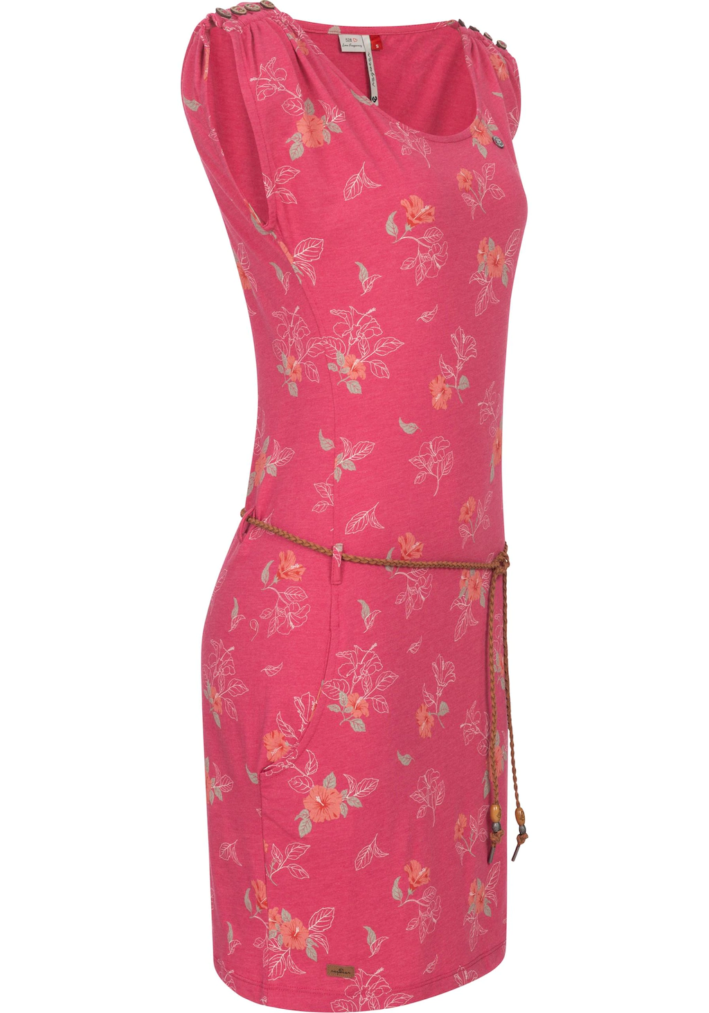 Ragwear Shirtkleid "Chego Flowers Intl.", stylisches Sommerkleid mit Bindeb günstig online kaufen
