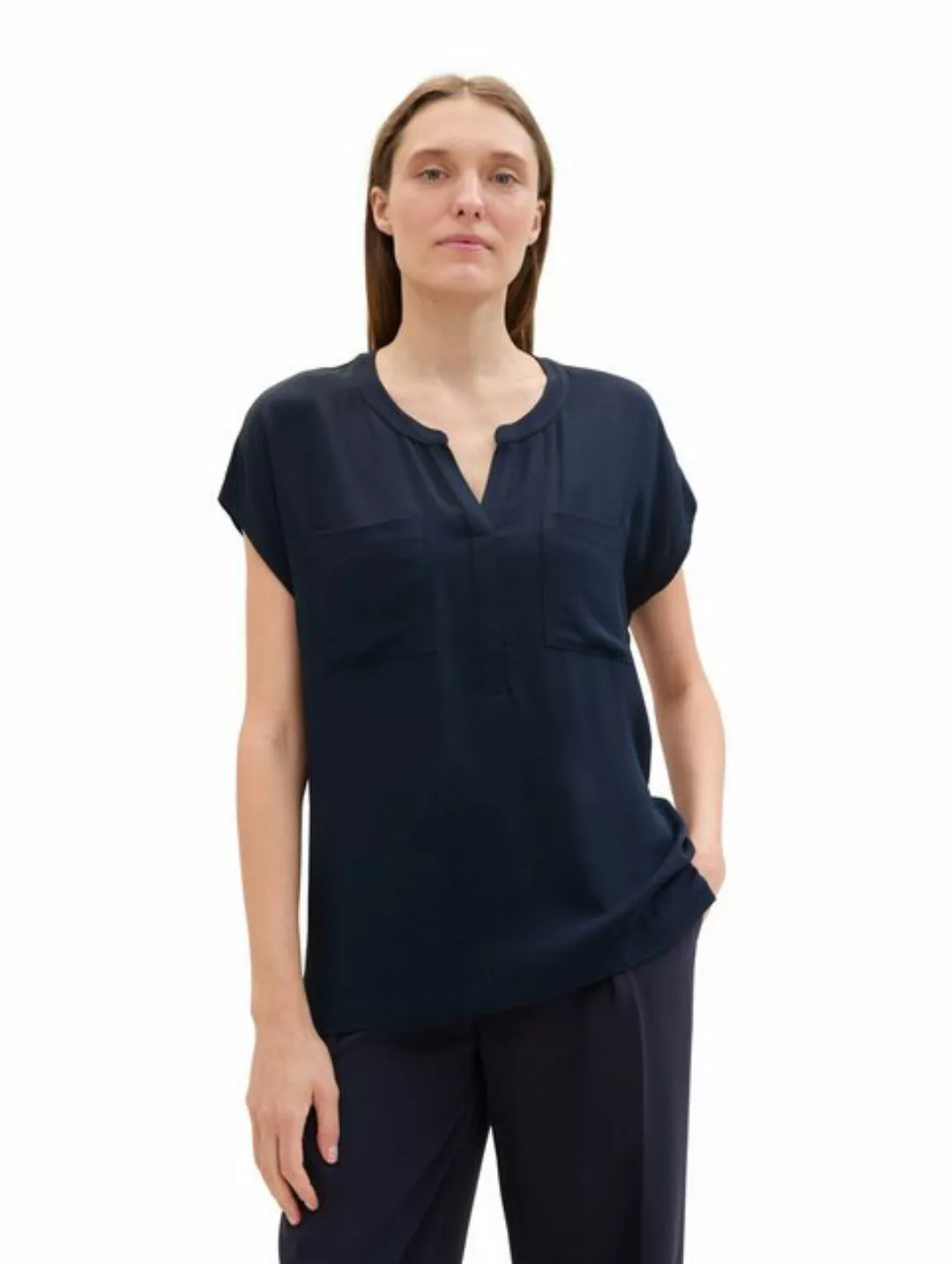 TOM TAILOR T-Shirt T-shirt fabric mix blouse, light floral günstig online kaufen
