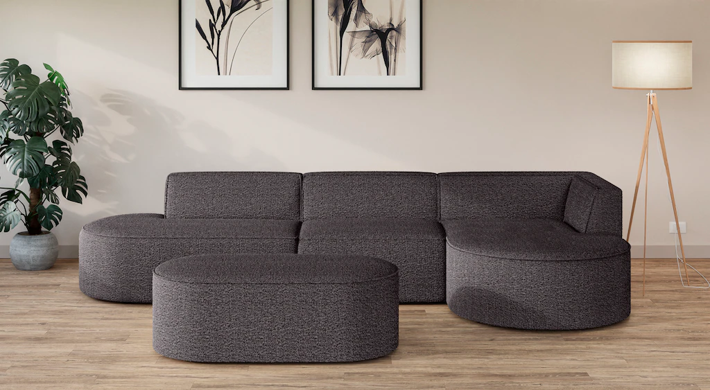 andas Ecksofa "EIVIND Designer Sofa mit Ottomane rechts/links, B/T/H: 343/1 günstig online kaufen